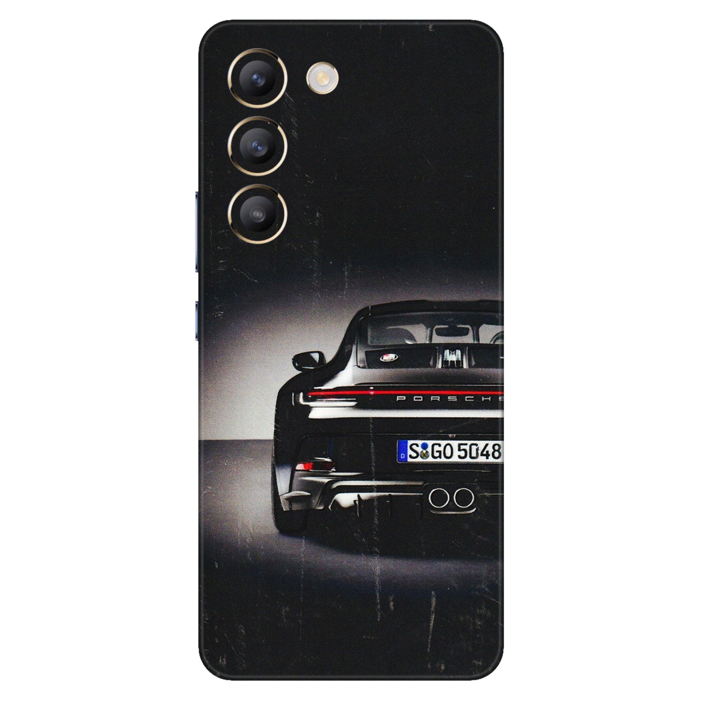 VIVO Z/V/X/T/U/S Series Phone Skins (All Models) - New Black Porsche GT3 - 3D Embossed Finish (L-327) Vivo T3 (5G)