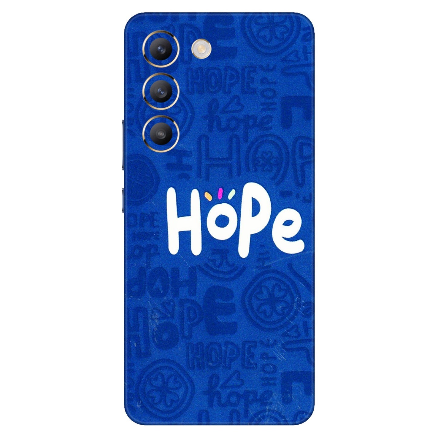 VIVO Z/V/X/T/U/S Series Phone Skins (All Models) - Hope Doodles Blue - 3D Embossed Finish (L-43) Vivo T3 (5G)