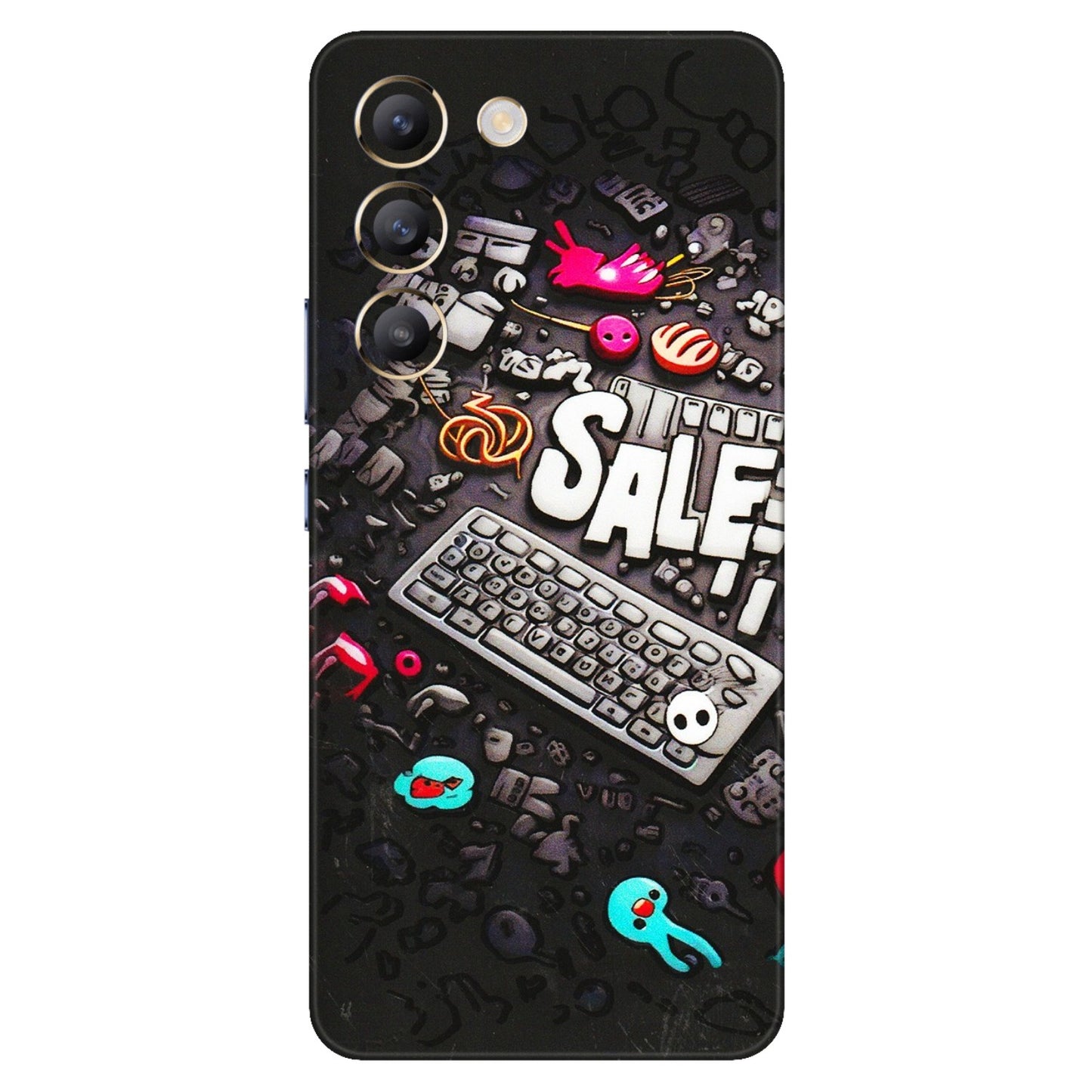 VIVO Z/V/X/T/U/S Series Phone Skins (All Models) - Gadgets Sale - 3D Embossed Finish (L-50) Vivo T3 (5G)