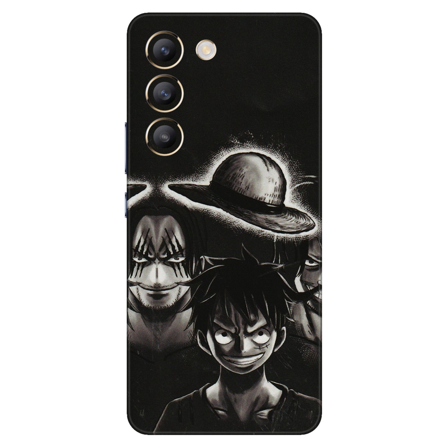 VIVO Z/V/X/T/U/S Series Phone Skins (All Models) - Black Luffy Hat - 3D Embossed Finish (L-57) Vivo T3 (5G)
