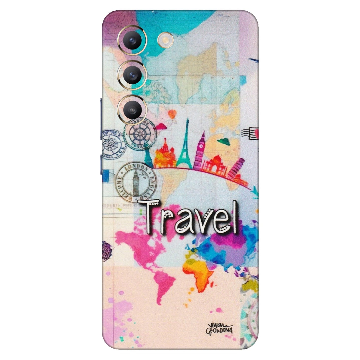 VIVO Z/V/X/T/U/S Series Phone Skins (All Models) - Travel The Wonders - Matte Finish (M-108) Vivo T3 (5G)