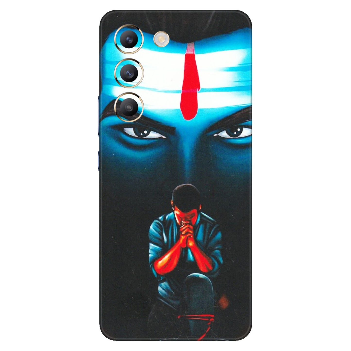 VIVO Z/V/X/T/U/S Series Phone Skins (All Models) - Mahakal Bhakt - Matte Finish (M-112) Vivo T3 (5G)