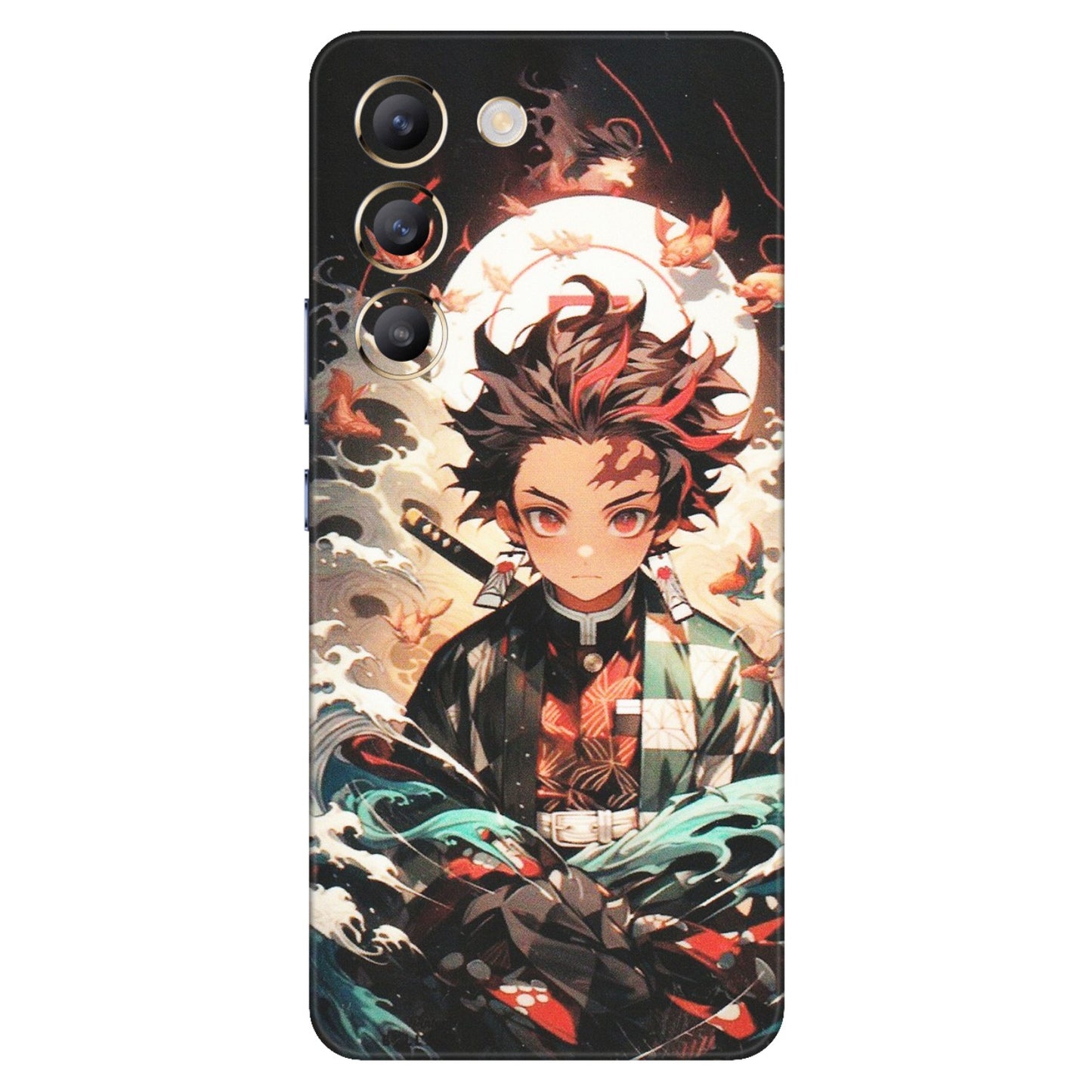 VIVO Z/V/X/T/U/S Series Phone Skins (All Models) - Tanjiro Demon Slayer Anime - Matte Finish (M-158) Vivo T3 (5G)