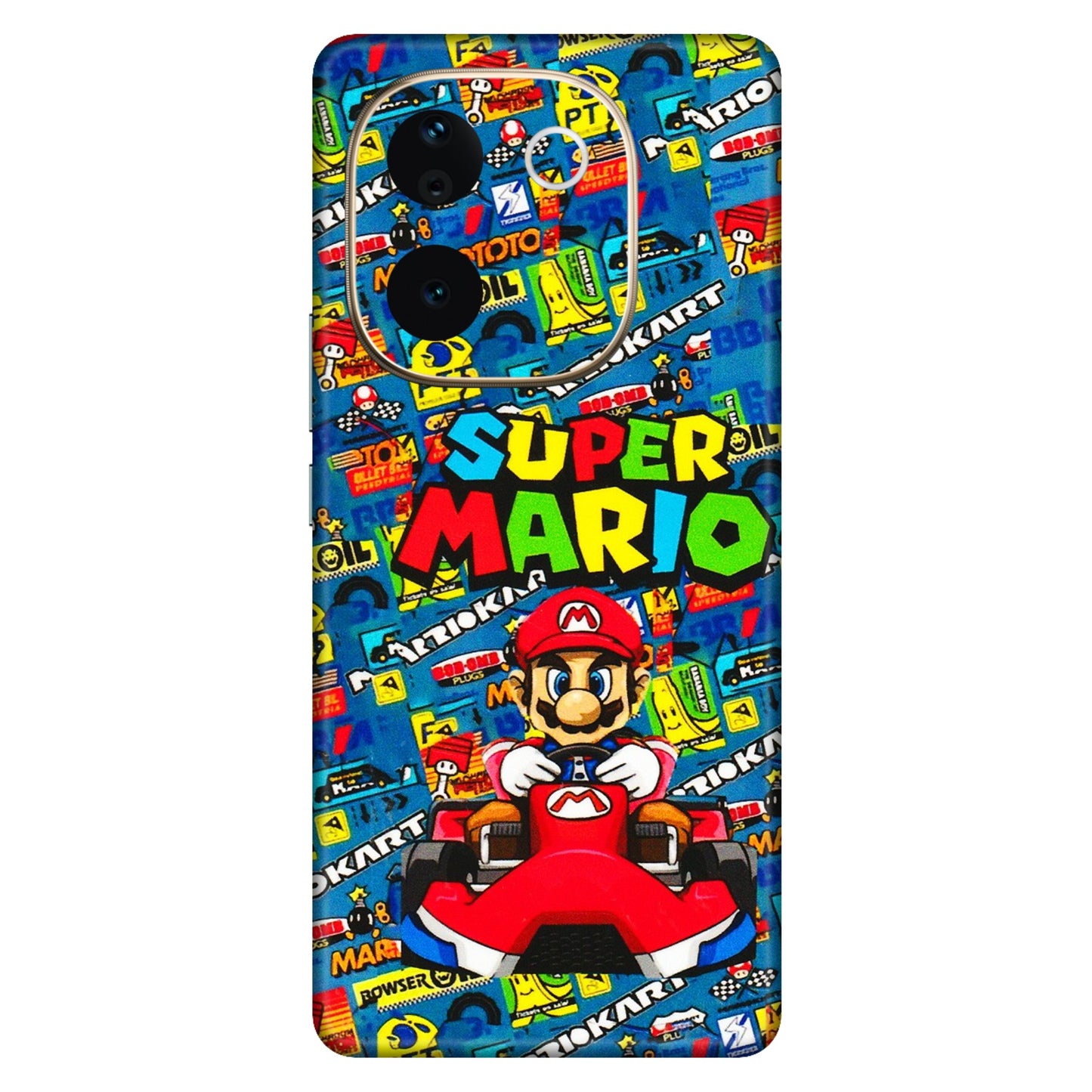 VIVO Z/V/X/T/U/S Series Phone Skins (All Models) - Super Mario Kart - 3D Embossed Finish (L-140) Vivo T3 Pro (5G)