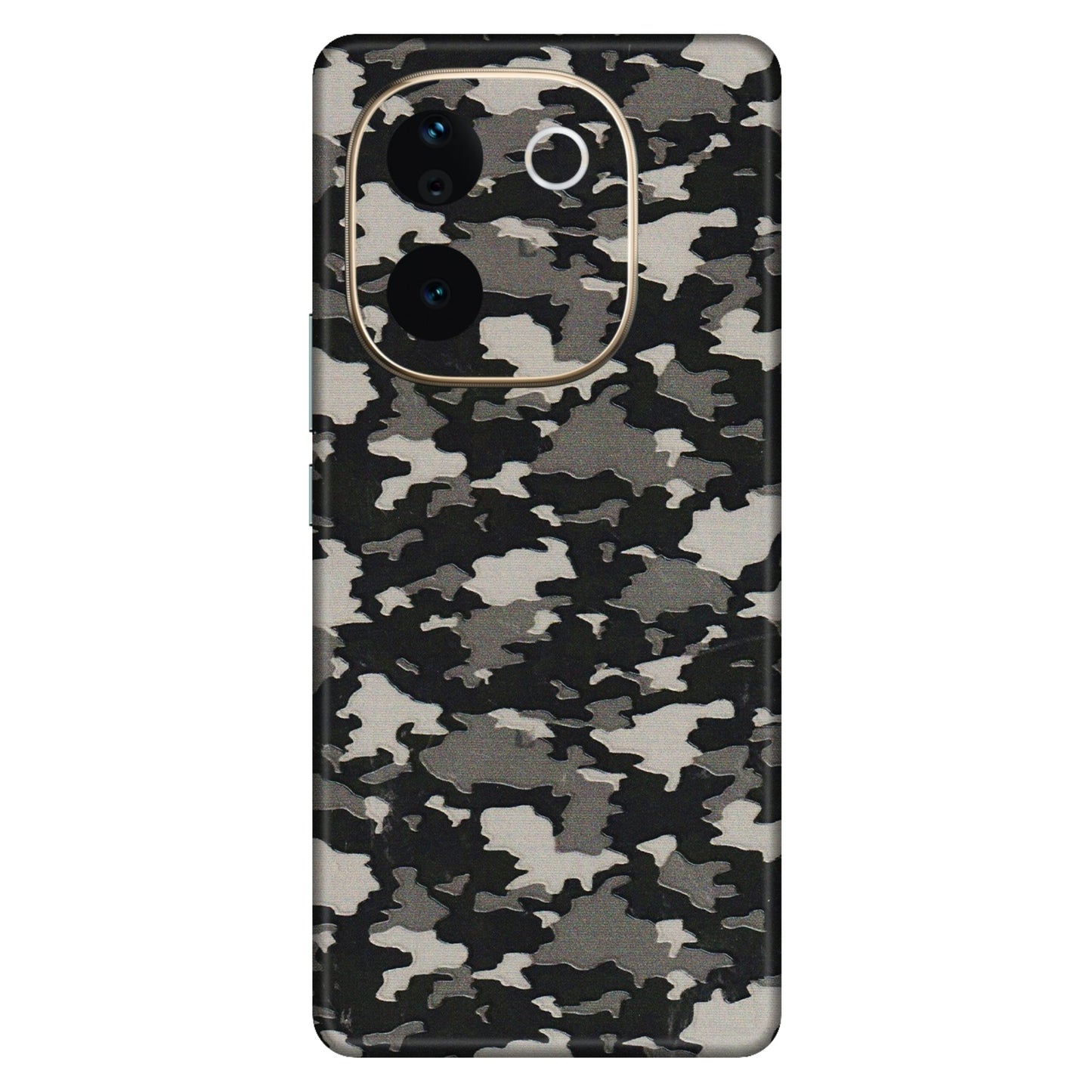 VIVO Z/V/X/T/U/S Series Phone Skins (All Models) - Black/Grey Camoflaunge - 3D Embossed Finish (L-142) Vivo T3 Pro (5G)