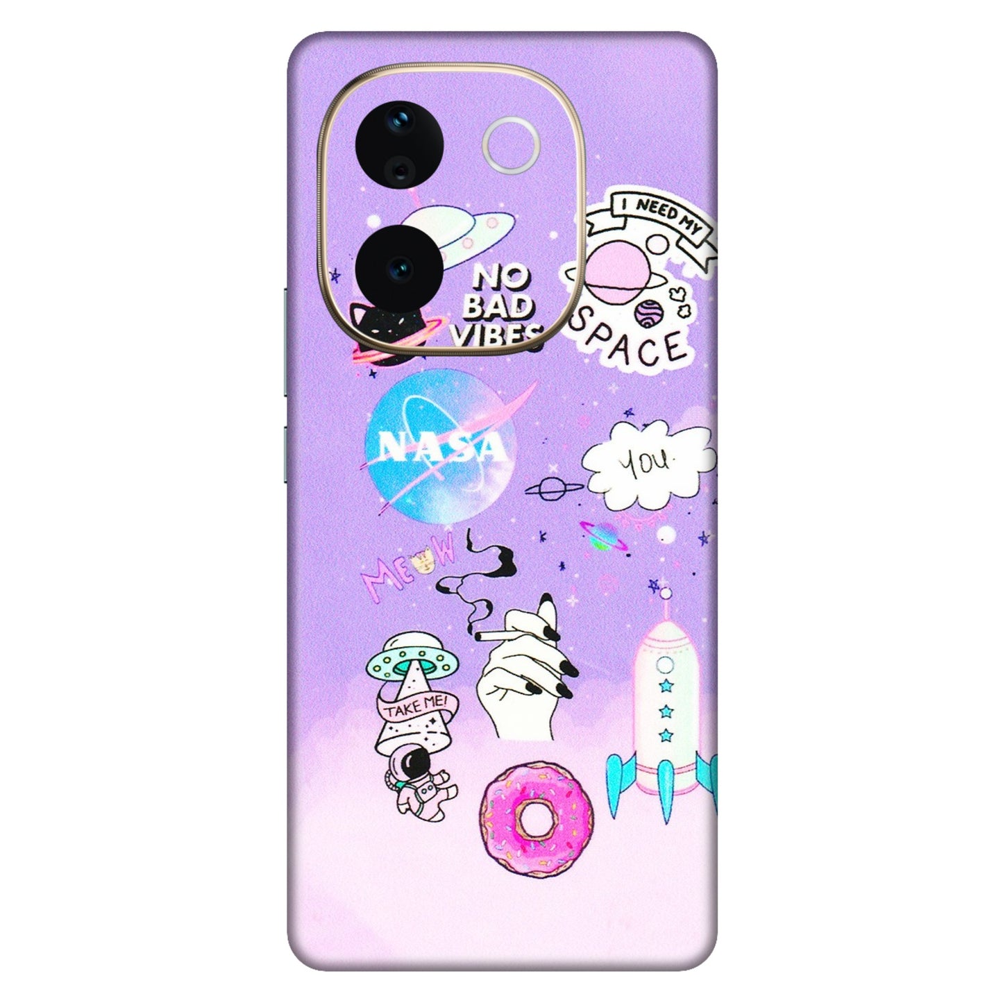 VIVO Z/V/X/T/U/S Series Phone Skins (All Models) - I Need My Nasa Skin - 3D Embossed Finish (L-149) Vivo T3 Pro (5G)