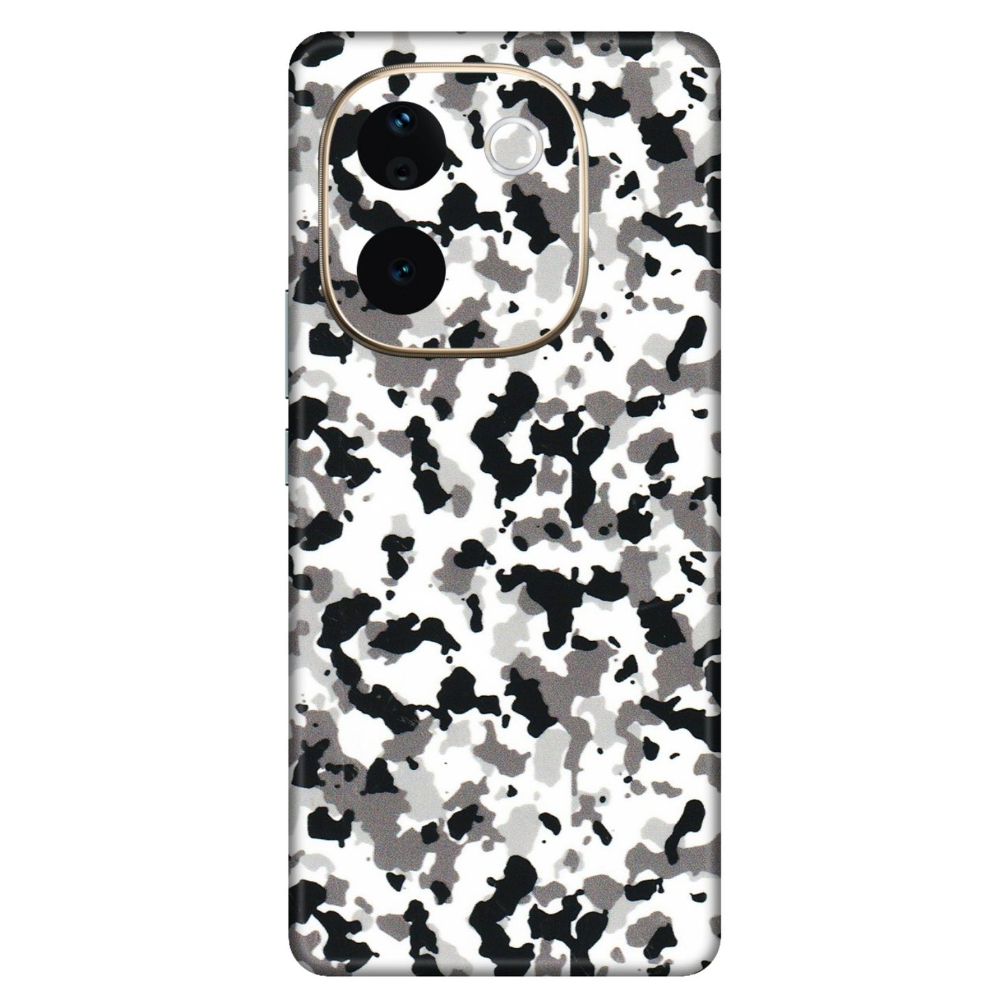 VIVO Z/V/X/T/U/S Series Phone Skins (All Models) - White Black Camouflage - 3D Embossed Finish (L-18) Vivo T3 Pro (5G)