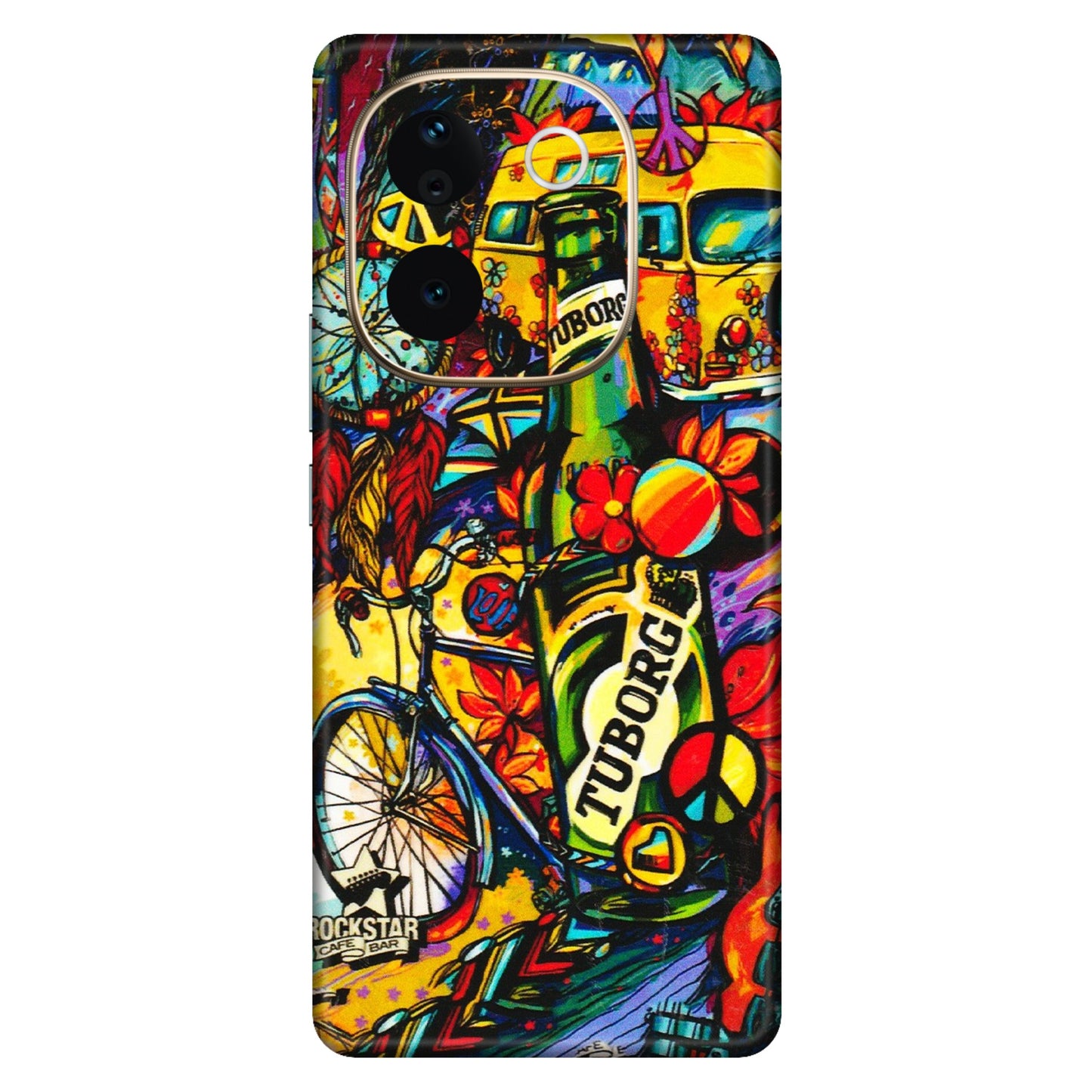 VIVO Z/V/X/T/U/S Series Phone Skins (All Models) - Cool Beer Bottle - 3D Embossed Finish (L-193) Vivo T3 Pro (5G)