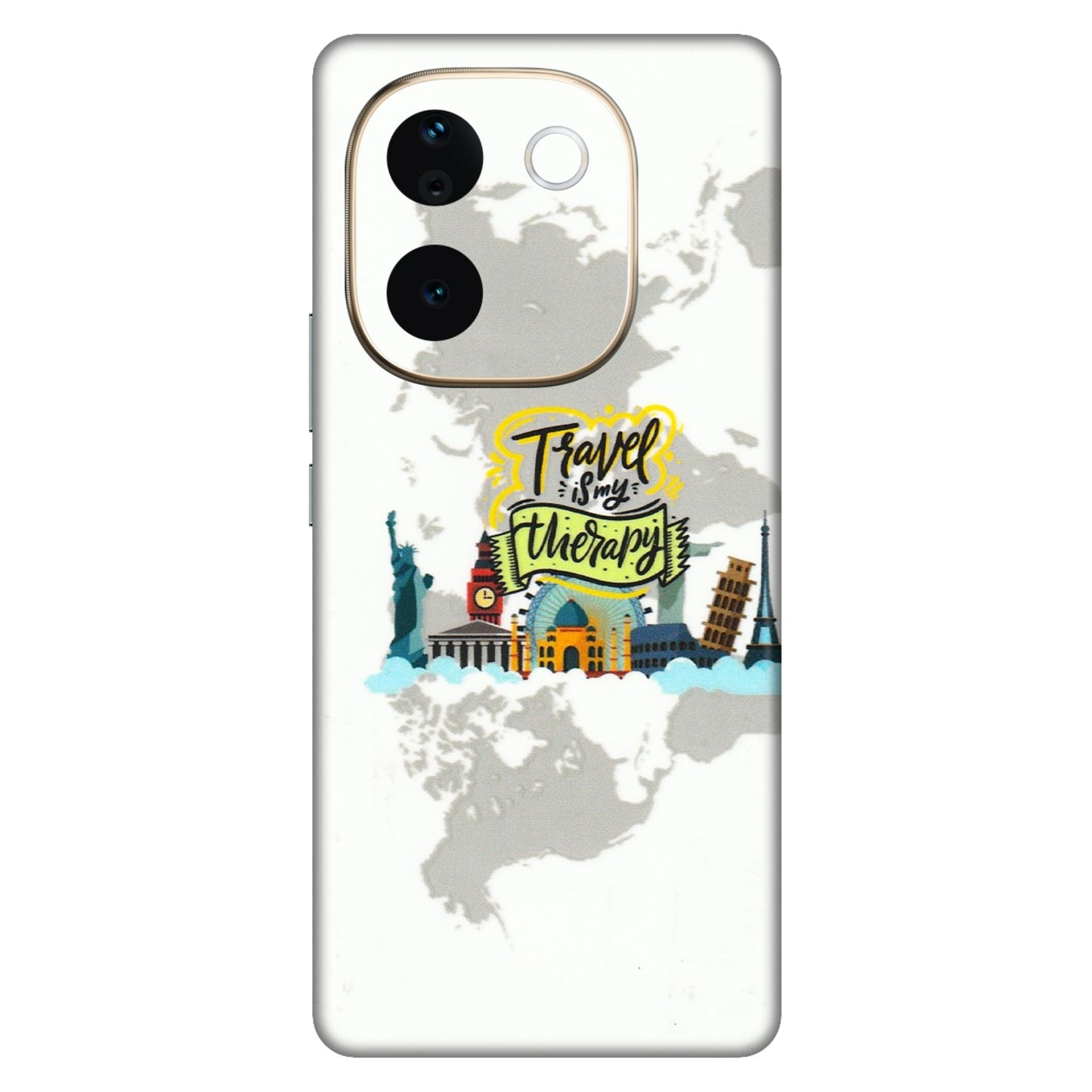 VIVO Z/V/X/T/U/S Series Phone Skins (All Models) - Travel Therapy - 3D Embossed Finish (L-199) Vivo T3 Pro (5G)