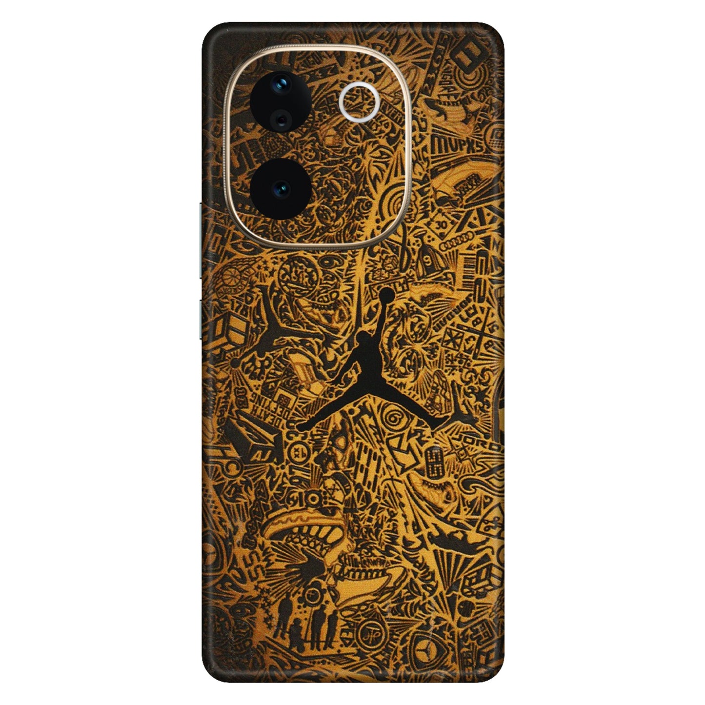 VIVO Z/V/X/T/U/S Series Phone Skins (All Models) - Premium Gold Basketball Player - 3D Embossed Finish (L-236) Vivo T3 Pro (5G)