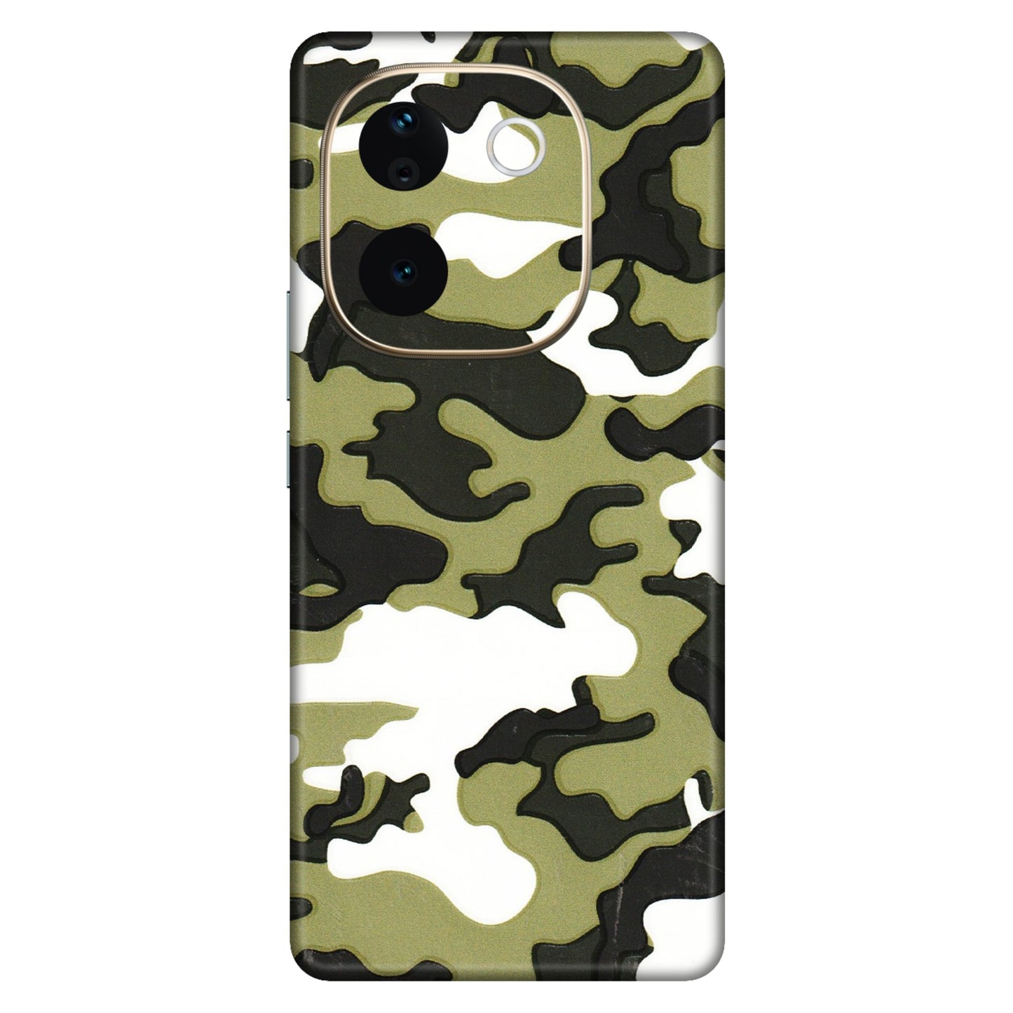 VIVO Z/V/X/T/U/S Series Phone Skins (All Models) - Camouflages White And Green - 3D Embossed Finish (L-243) Vivo T3 Pro (5G)