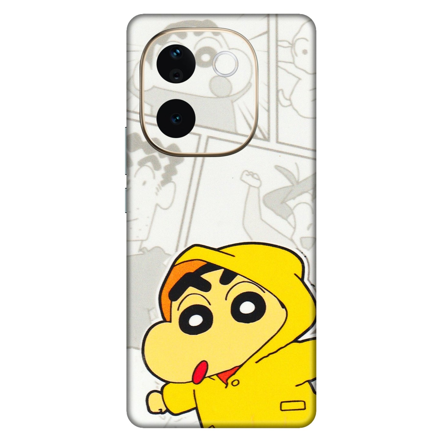 VIVO Z/V/X/T/U/S Series Phone Skins (All Models) - Yellow Shinchan Comic - 3D Embossed Finish (L-246) Vivo T3 Pro (5G)
