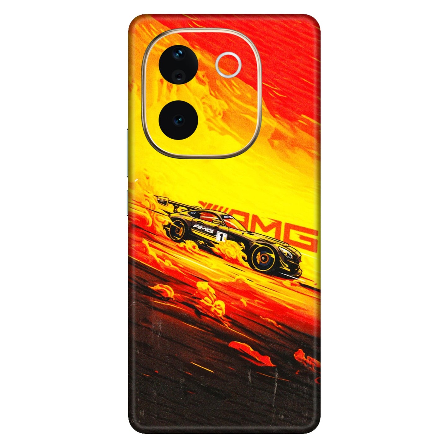 VIVO Z/V/X/T/U/S Series Phone Skins (All Models) - AMG Car Speed Cover - 3D Embossed Finish (L-256) Vivo T3 Pro (5G)