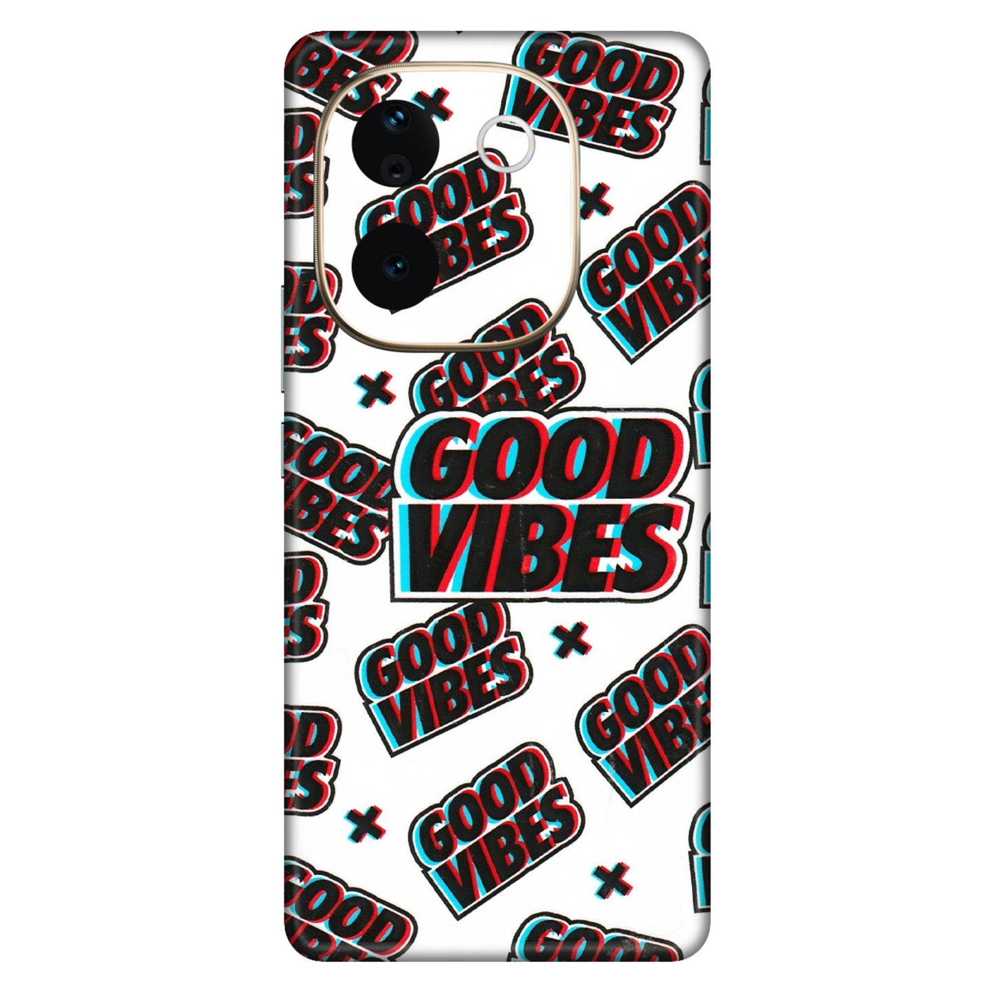 VIVO Z/V/X/T/U/S Series Phone Skins (All Models) - Good Vibes - 3D Embossed Finish (L-282) Vivo T3 Pro (5G)