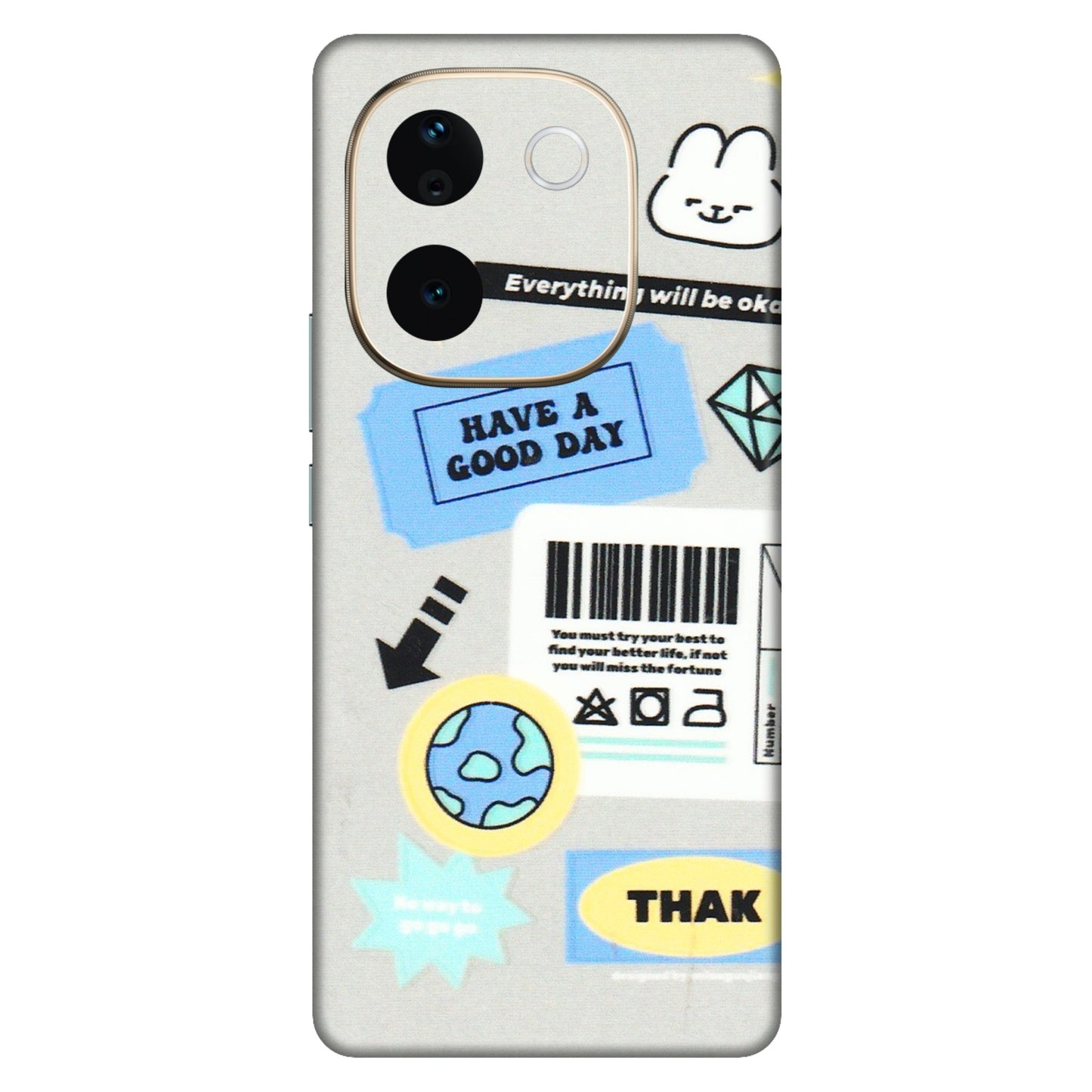 VIVO Z/V/X/T/U/S Series Phone Skins (All Models) - Will Be Okay Design - 3D Embossed Finish (L-316) Vivo T3 Pro (5G)