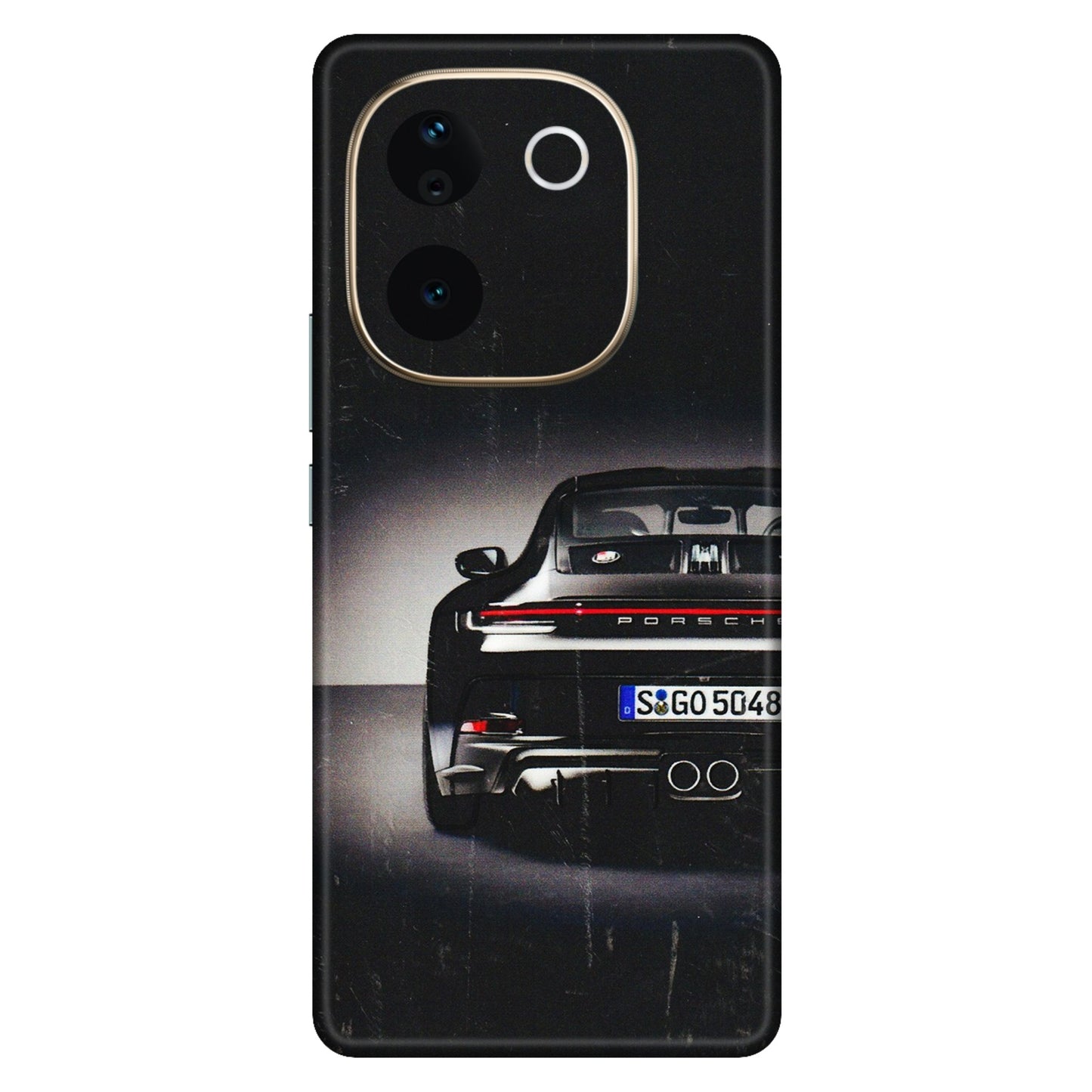 VIVO Z/V/X/T/U/S Series Phone Skins (All Models) - New Black Porsche GT3 - 3D Embossed Finish (L-327) Vivo T3 Pro (5G)