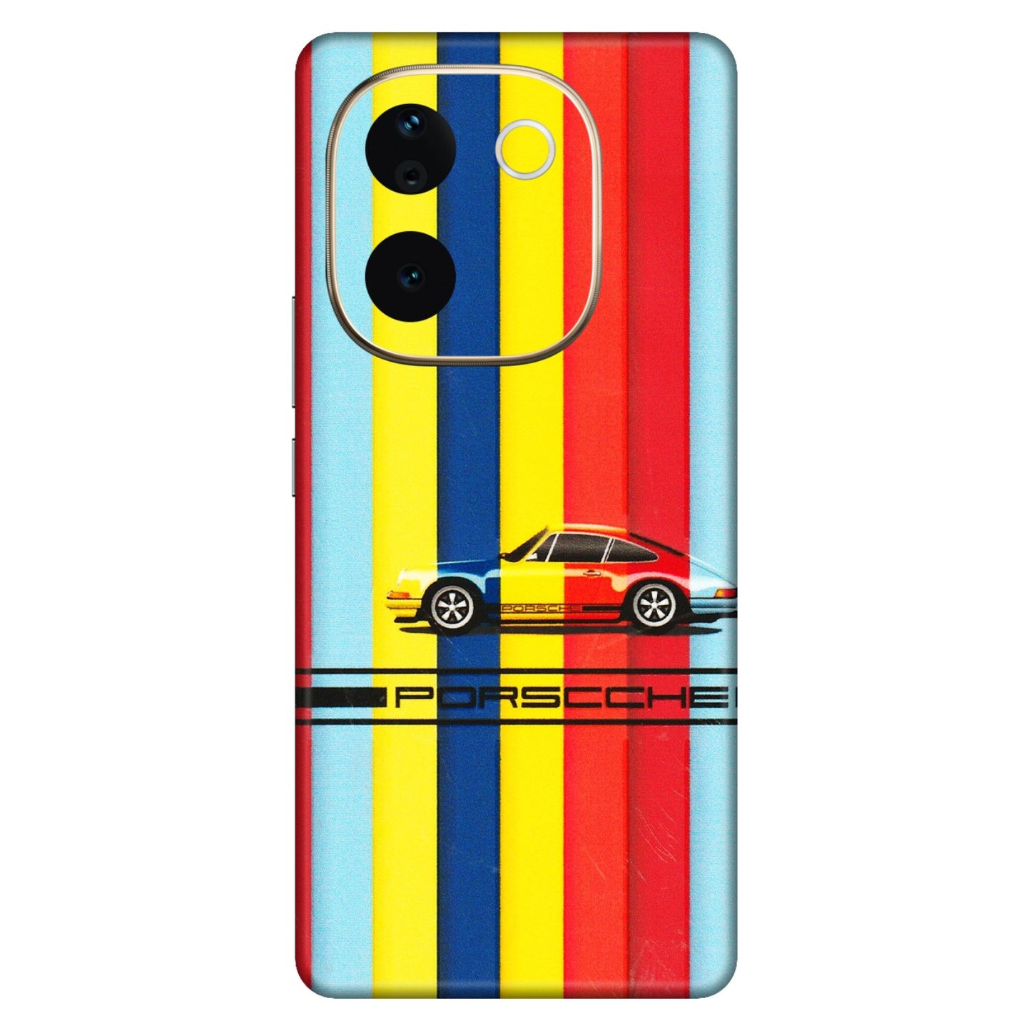 VIVO Z/V/X/T/U/S Series Phone Skins (All Models) - Multicolour Porche - 3D Embossed Finish (L-39) Vivo T3 Pro (5G)