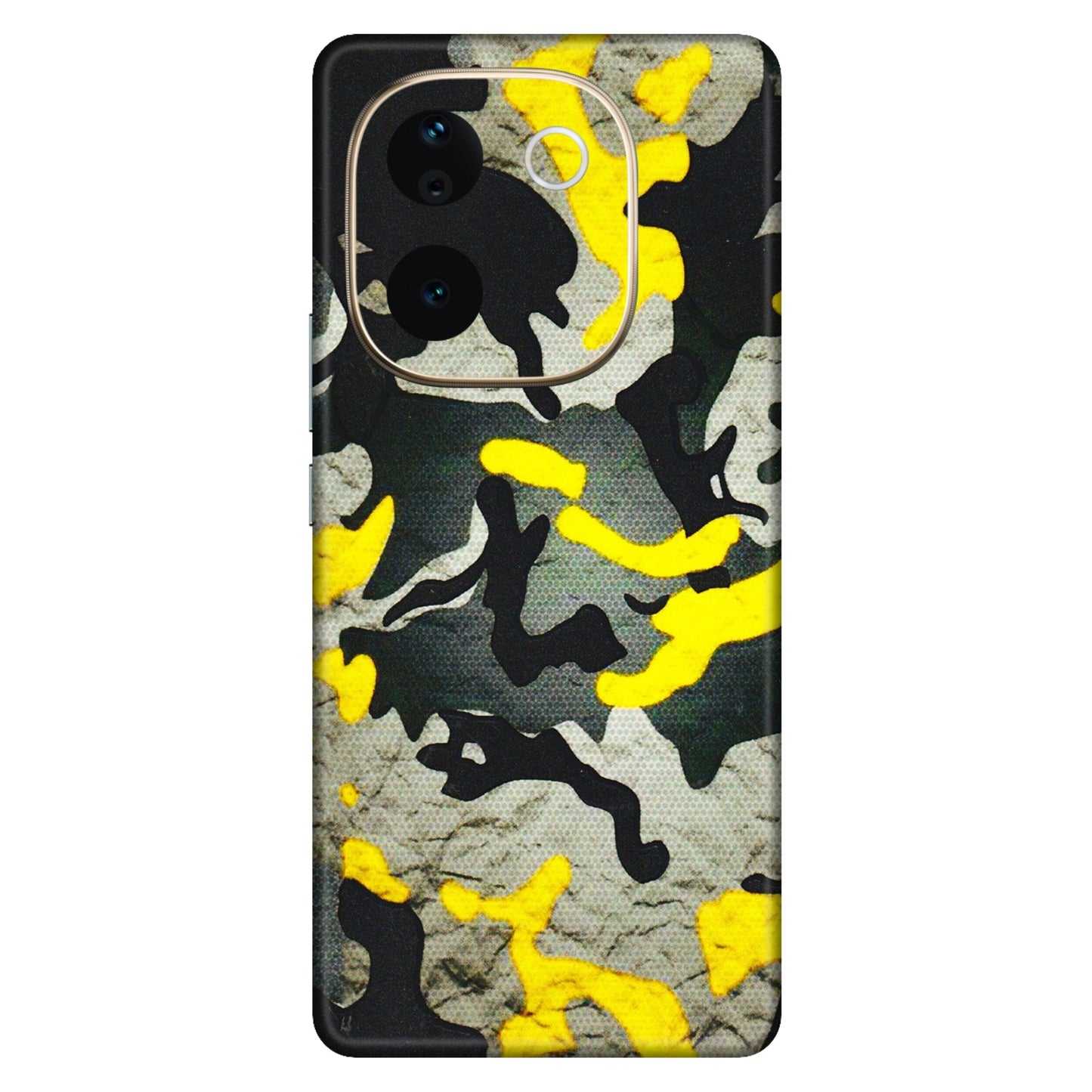 VIVO Z/V/X/T/U/S Series Phone Skins (All Models) - Yellow Camouflage - 3D Embossed Finish (L-61) Vivo T3 Pro (5G)