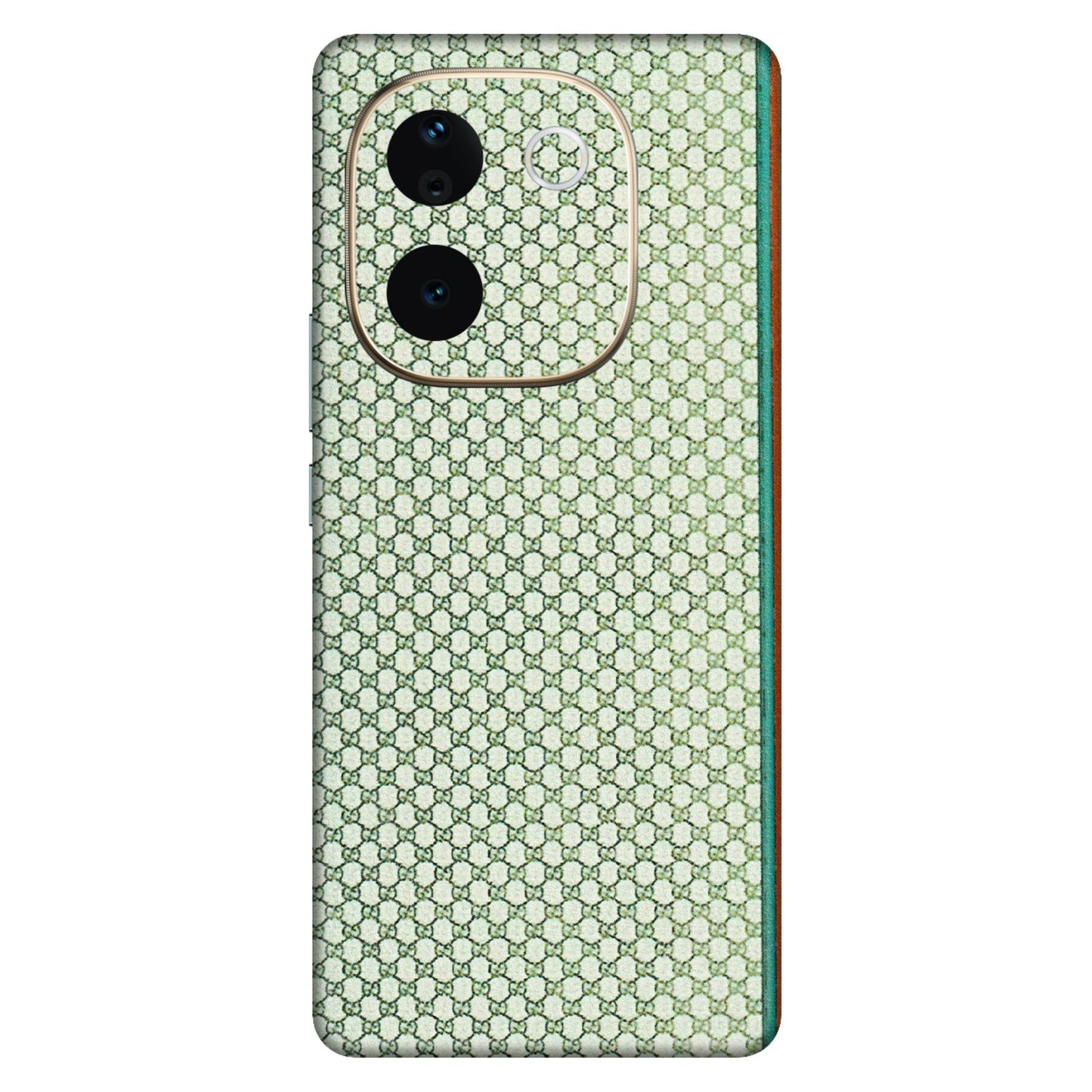 VIVO Z/V/X/T/U/S Series Phone Skins (All Models) - Gucci Fabric Pattern - 3D Embossed Finish (L-73) Vivo T3 Pro (5G)