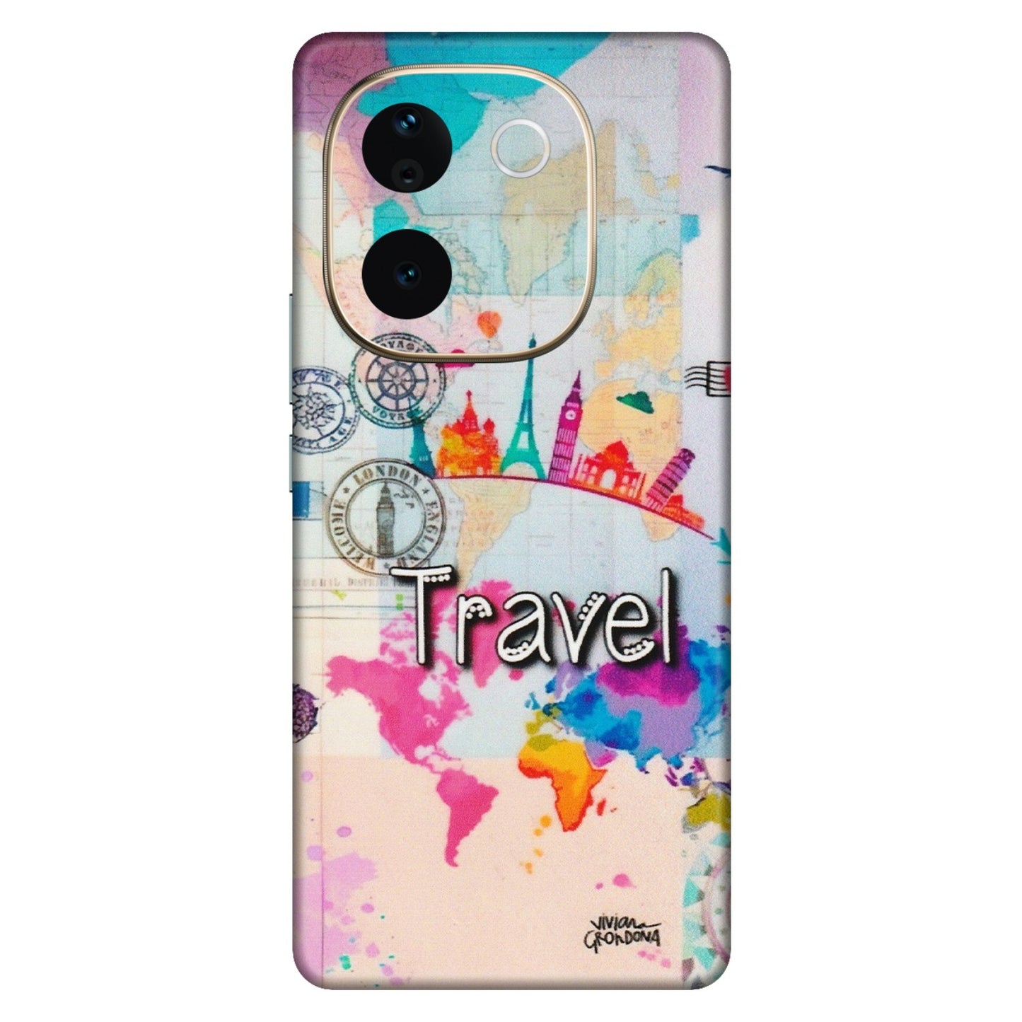 VIVO Z/V/X/T/U/S Series Phone Skins (All Models) - Travel The Wonders - Matte Finish (M-108) Vivo T3 Pro (5G)