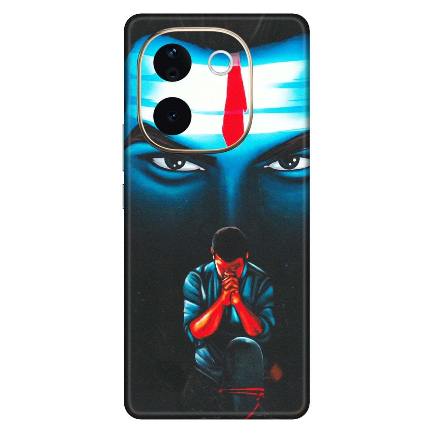 VIVO Z/V/X/T/U/S Series Phone Skins (All Models) - Mahakal Bhakt - Matte Finish (M-112) Vivo T3 Pro (5G)
