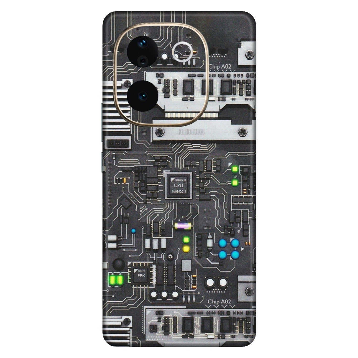 VIVO Z/V/X/T/U/S Series Phone Skins (All Models) - Motherboard Internals - Matte Finish (M-135) Vivo T3 Pro (5G)