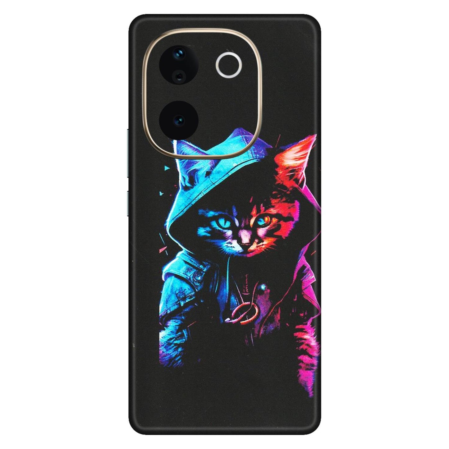 VIVO Z/V/X/T/U/S Series Phone Skins (All Models) - Cyberpunk Cat - Matte Finish (M-45) Vivo T3 Pro (5G)