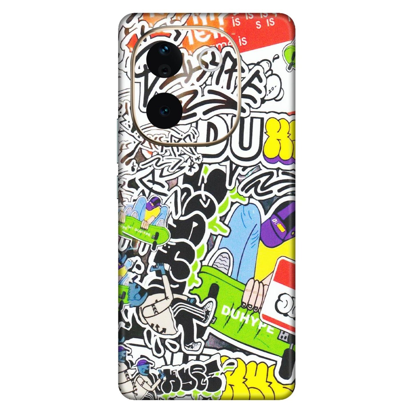 VIVO Z/V/X/T/U/S Series Phone Skins (All Models) - Dope Graffiti - Matte Finish (M-61) Vivo T3 Pro (5G)
