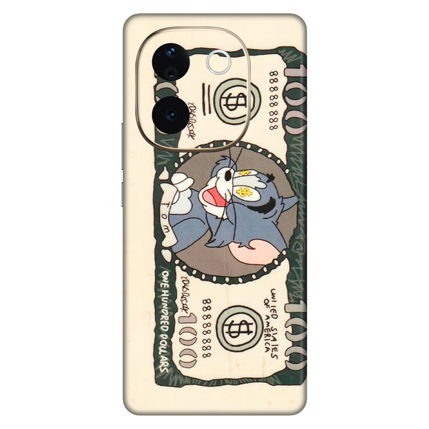 VIVO Z/V/X/T/U/S Series Phone Skins (All Models) - One Hundred Dollar Tom - Transparent Finish (T-16) Vivo T3 Pro (5G)