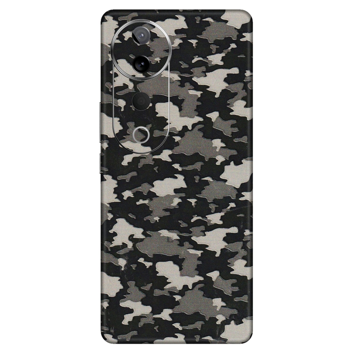 VIVO Z/V/X/T/U/S Series Phone Skins (All Models) - Black/Grey Camoflaunge - 3D Embossed Finish (L-142) Vivo T3 Ultra (5G)