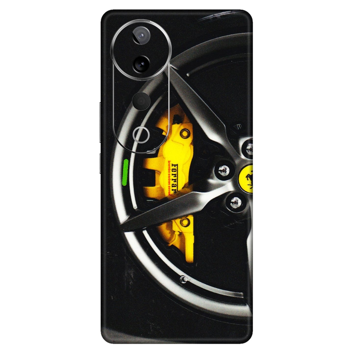 VIVO Z/V/X/T/U/S Series Phone Skins (All Models) - Ferrari Wheel Alloy - 3D Embossed Finish (L-173) Vivo T3 Ultra (5G)