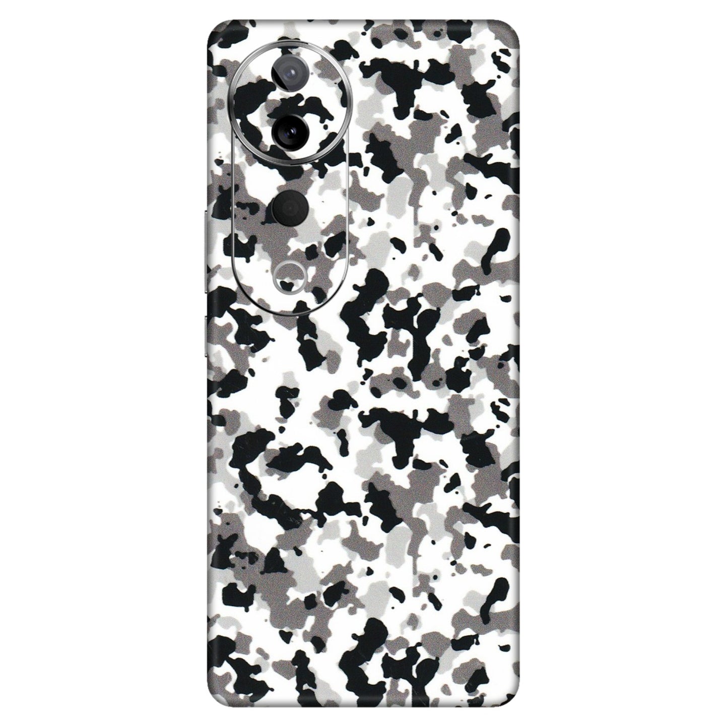 VIVO Z/V/X/T/U/S Series Phone Skins (All Models) - White Black Camouflage - 3D Embossed Finish (L-18) Vivo T3 Ultra (5G)