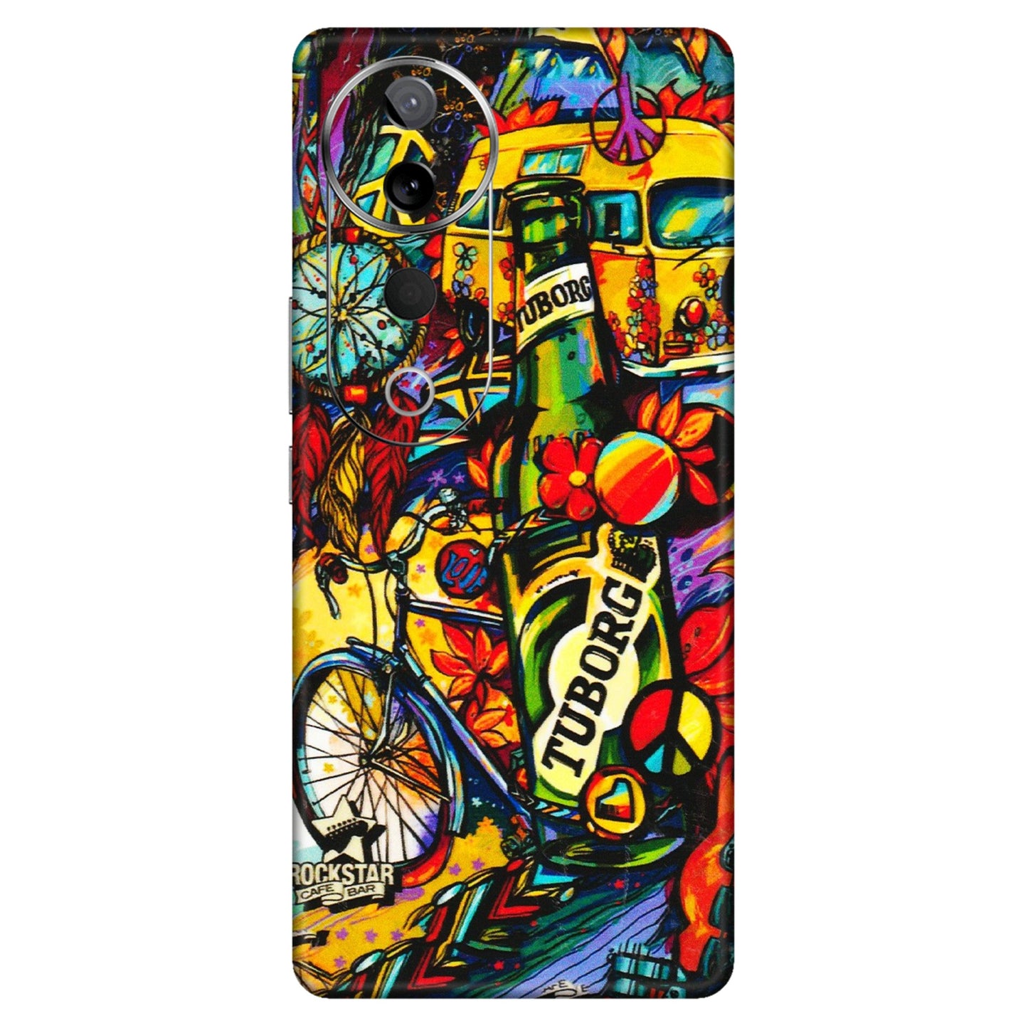 VIVO Z/V/X/T/U/S Series Phone Skins (All Models) - Cool Beer Bottle - 3D Embossed Finish (L-193) Vivo T3 Ultra (5G)