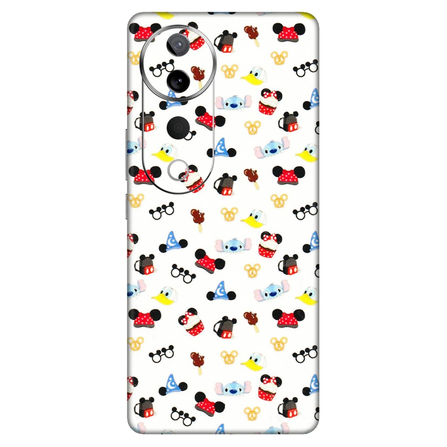 VIVO Z/V/X/T/U/S Series Phone Skins (All Models) - Minnie Mouse & Donald Doodles s - 3D Embossed Finish (L-194) Vivo T3 Ultra (5G)