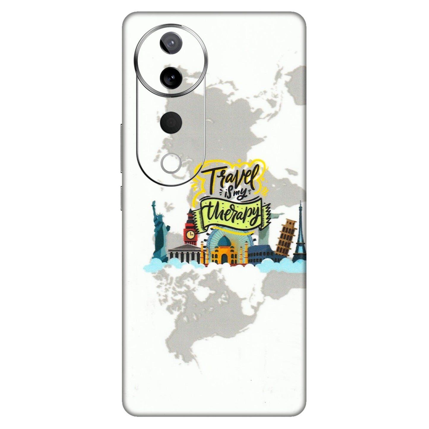VIVO Z/V/X/T/U/S Series Phone Skins (All Models) - Travel Therapy - 3D Embossed Finish (L-199) Vivo T3 Ultra (5G)
