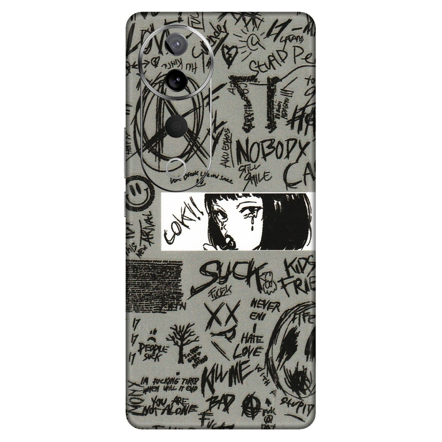 VIVO Z/V/X/T/U/S Series Phone Skins (All Models) - Never Have Love Anime - 3D Embossed Finish (L-260) Vivo T3 Ultra (5G)
