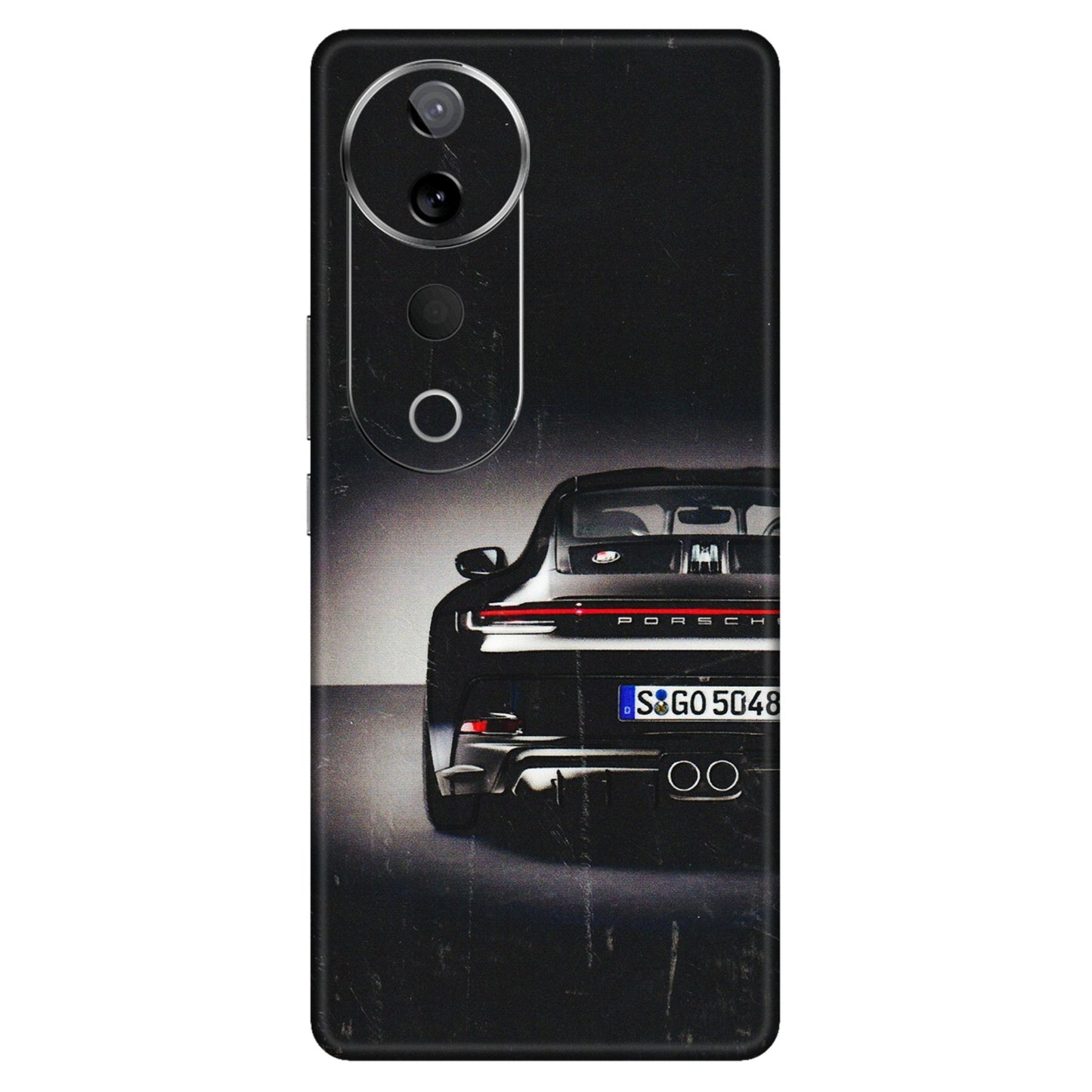 VIVO Z/V/X/T/U/S Series Phone Skins (All Models) - New Black Porsche GT3 - 3D Embossed Finish (L-327) Vivo T3 Ultra (5G)