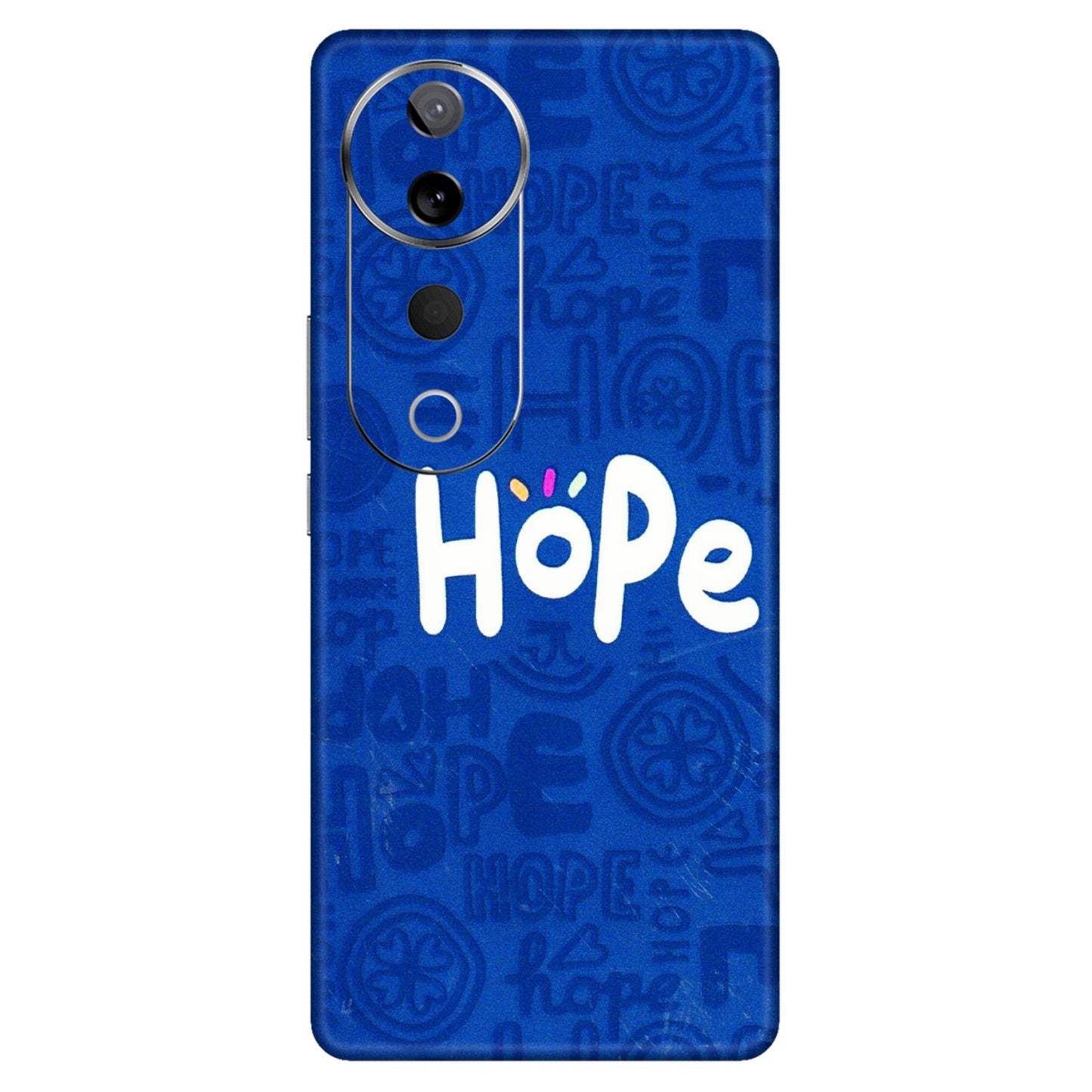 VIVO Z/V/X/T/U/S Series Phone Skins (All Models) - Hope Doodles Blue - 3D Embossed Finish (L-43) Vivo T3 Ultra (5G)