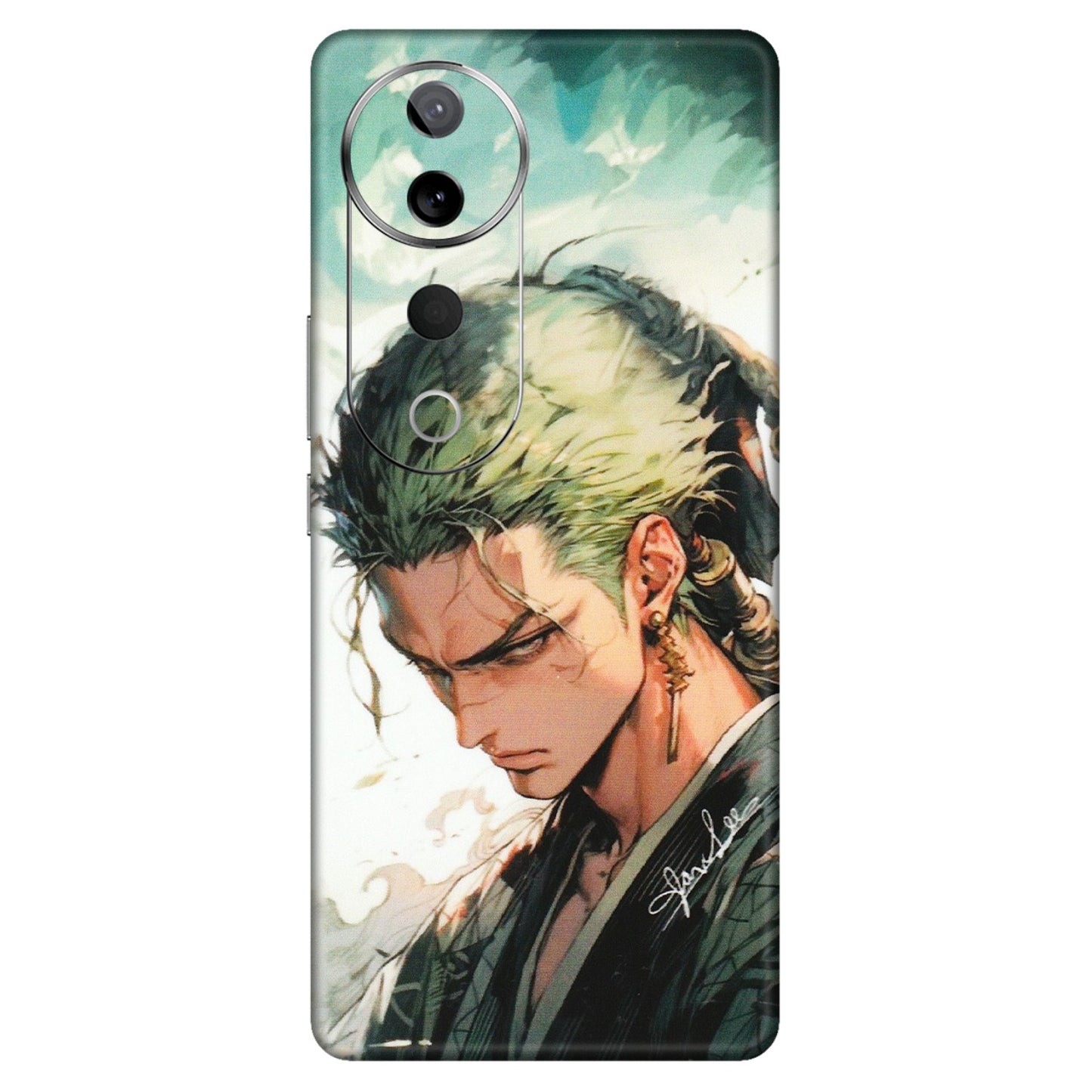 VIVO Z/V/X/T/U/S Series Phone Skins (All Models) - New Roronoa Zoro One Picece Anime - Matte Finish (M-140) Vivo T3 Ultra (5G)