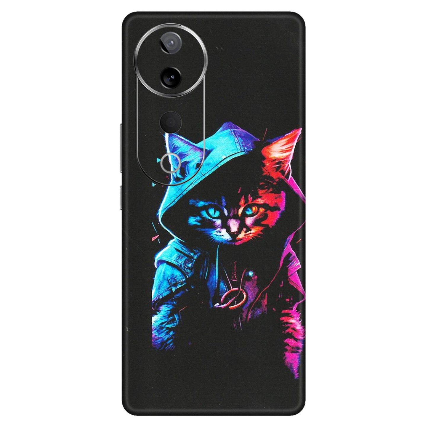 VIVO Z/V/X/T/U/S Series Phone Skins (All Models) - Cyberpunk Cat - Matte Finish (M-45) Vivo T3 Ultra (5G)
