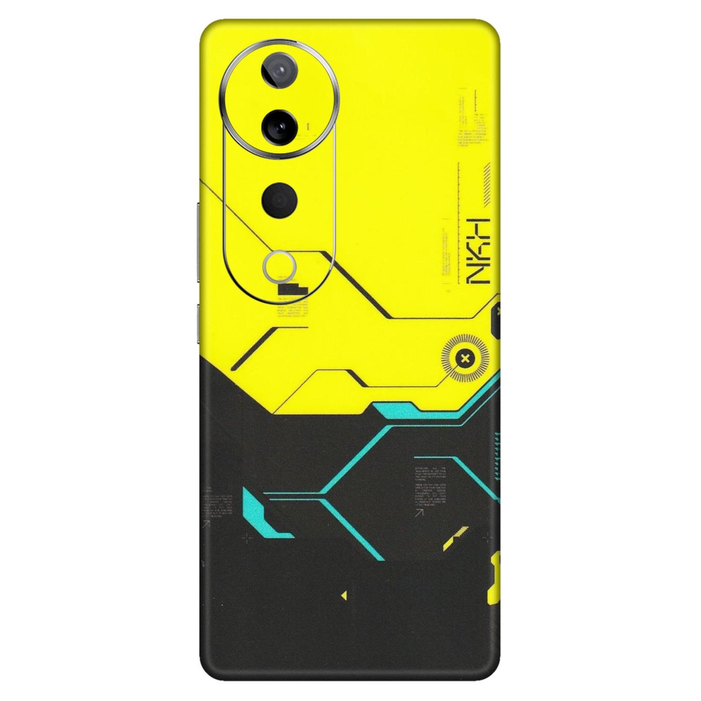 VIVO Z/V/X/T/U/S Series Phone Skins (All Models) - Black Yellow Technica - Matte Finish (M-53) Vivo T3 Ultra (5G)