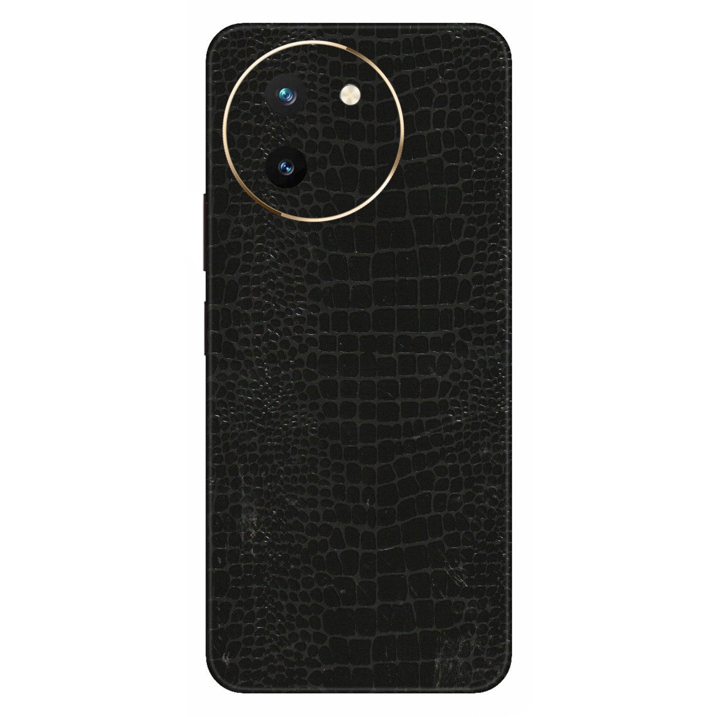 VIVO Z/V/X/T/U/S Series Phone Skins (All Models) - Snake Leather Black - 3D Embossed Finish (L-107) Vivo T3 X (5G)
