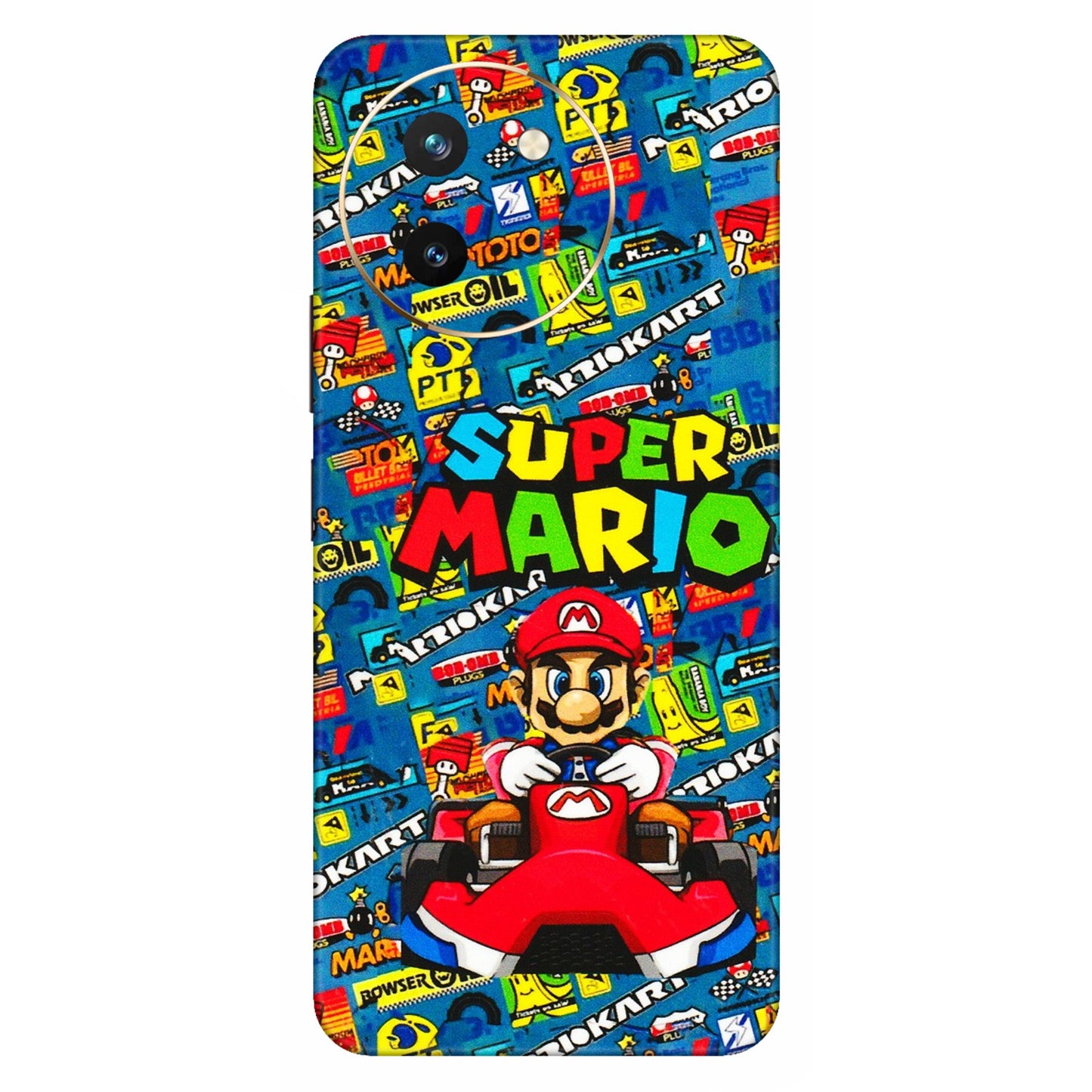 VIVO Z/V/X/T/U/S Series Phone Skins (All Models) - Super Mario Kart - 3D Embossed Finish (L-140) Vivo T3 X (5G)