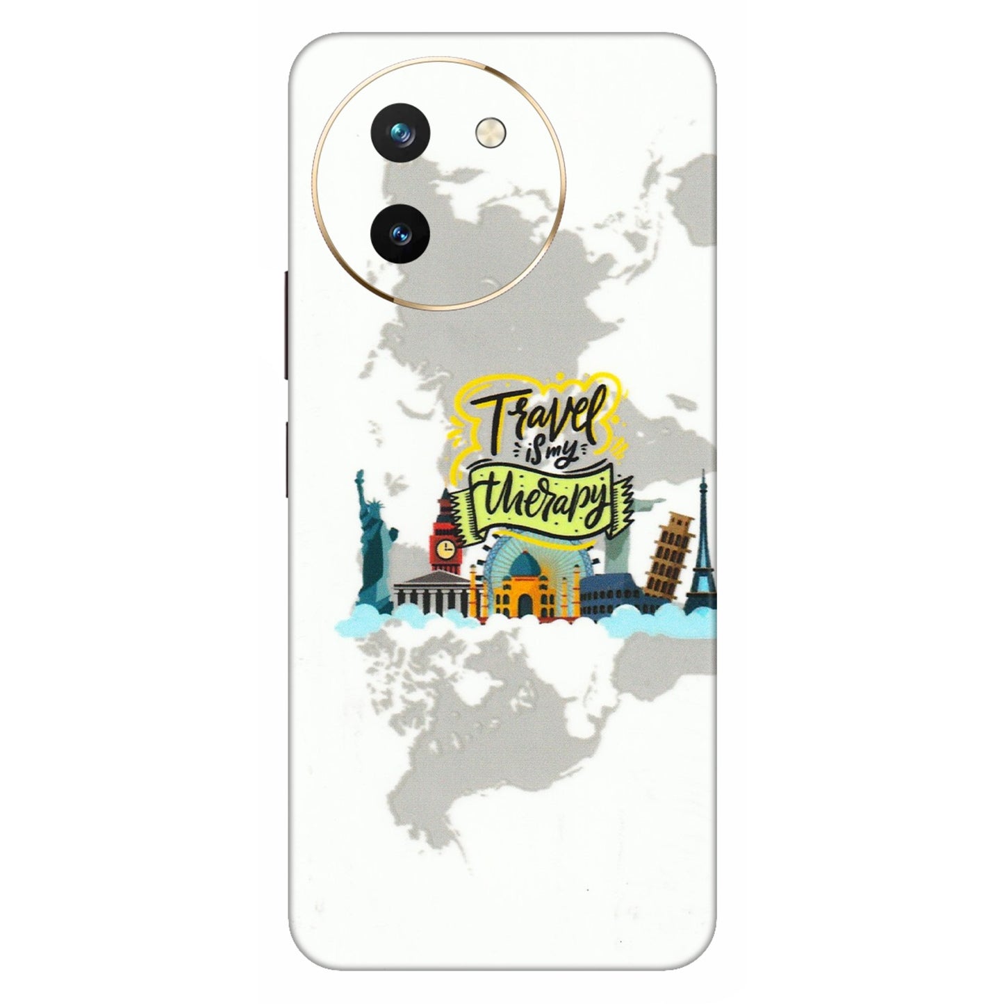 VIVO Z/V/X/T/U/S Series Phone Skins (All Models) - Travel Therapy - 3D Embossed Finish (L-199) Vivo T3 X (5G)