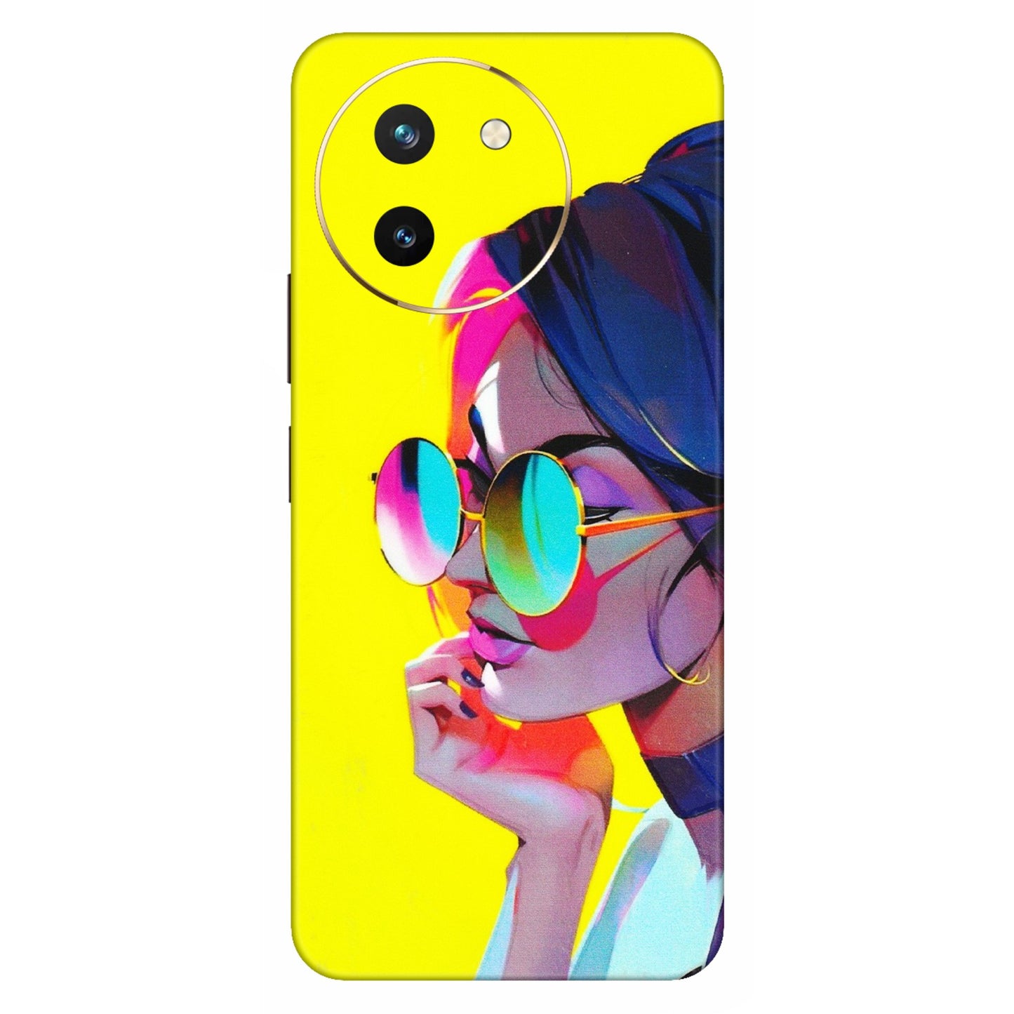 VIVO Z/V/X/T/U/S Series Phone Skins (All Models) - Bold Stylish Girl - 3D Embossed Finish (L-222) Vivo T3 X (5G)
