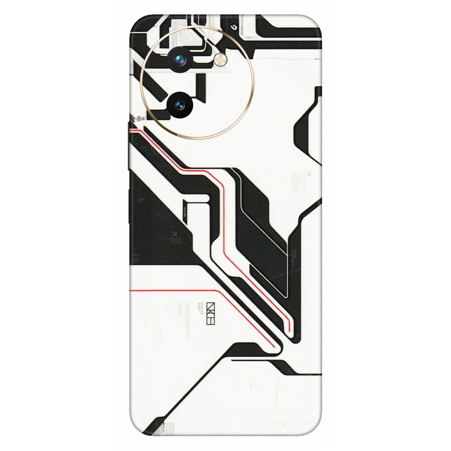 VIVO Z/V/X/T/U/S Series Phone Skins (All Models) - White Techy Logo - 3D Embossed Finish (L-312) Vivo T3 X (5G)