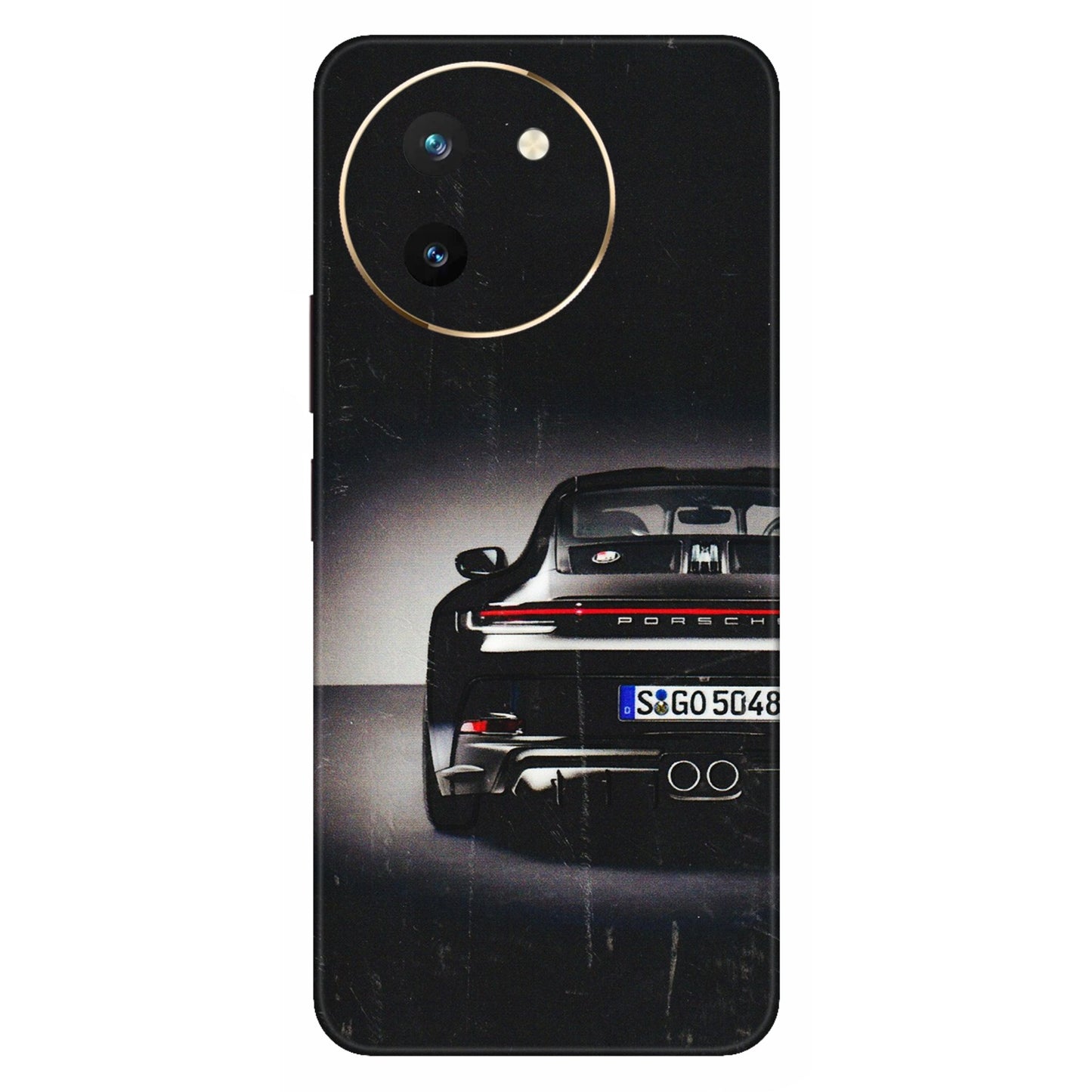 VIVO Z/V/X/T/U/S Series Phone Skins (All Models) - New Black Porsche GT3 - 3D Embossed Finish (L-327) Vivo T3 X (5G)
