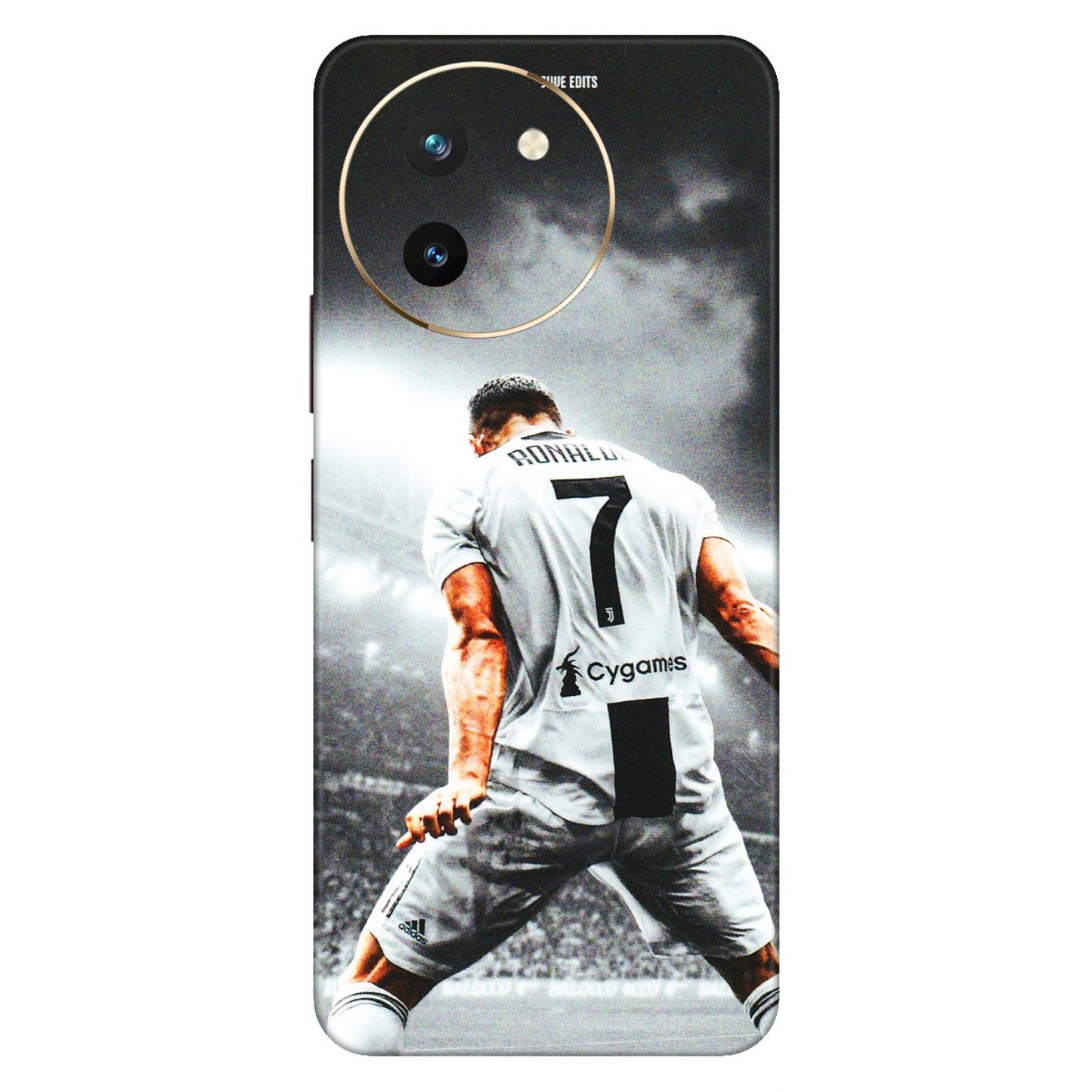 VIVO Z/V/X/T/U/S Series Phone Skins (All Models) - Ronaldo CR7 Crazy - 3D Embossed Finish (L-44) Vivo T3 X (5G)