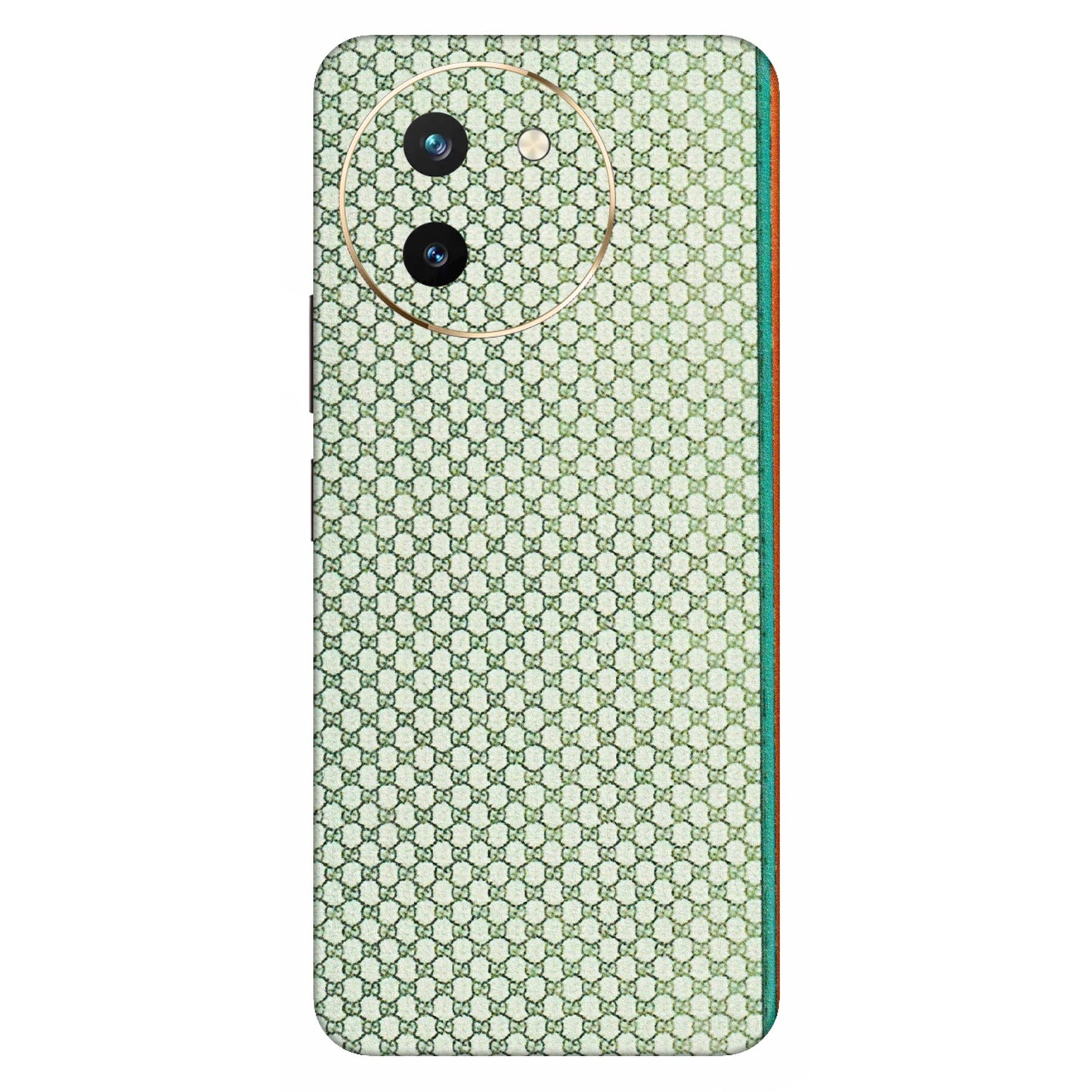 VIVO Z/V/X/T/U/S Series Phone Skins (All Models) - Gucci Fabric Pattern - 3D Embossed Finish (L-73) Vivo T3 X (5G)