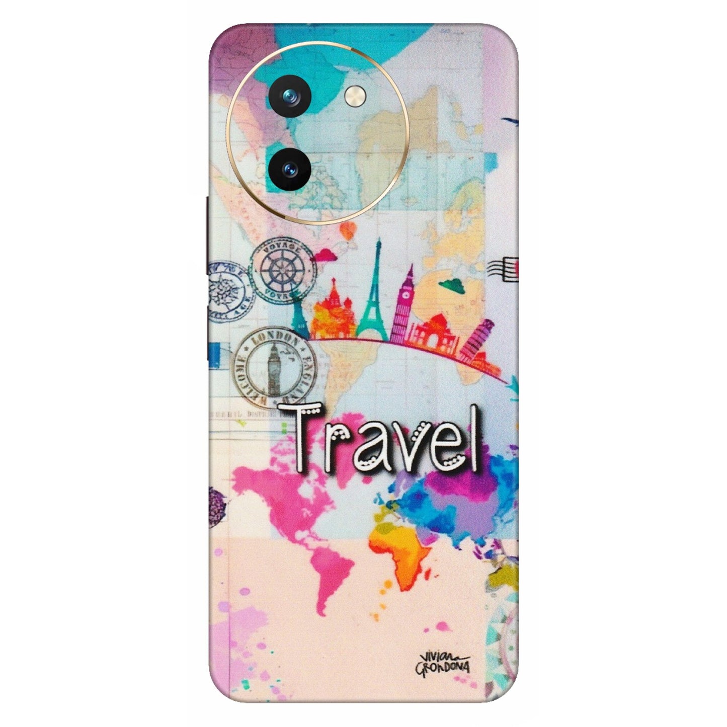 VIVO Z/V/X/T/U/S Series Phone Skins (All Models) - Travel The Wonders - Matte Finish (M-108) Vivo T3 X (5G)